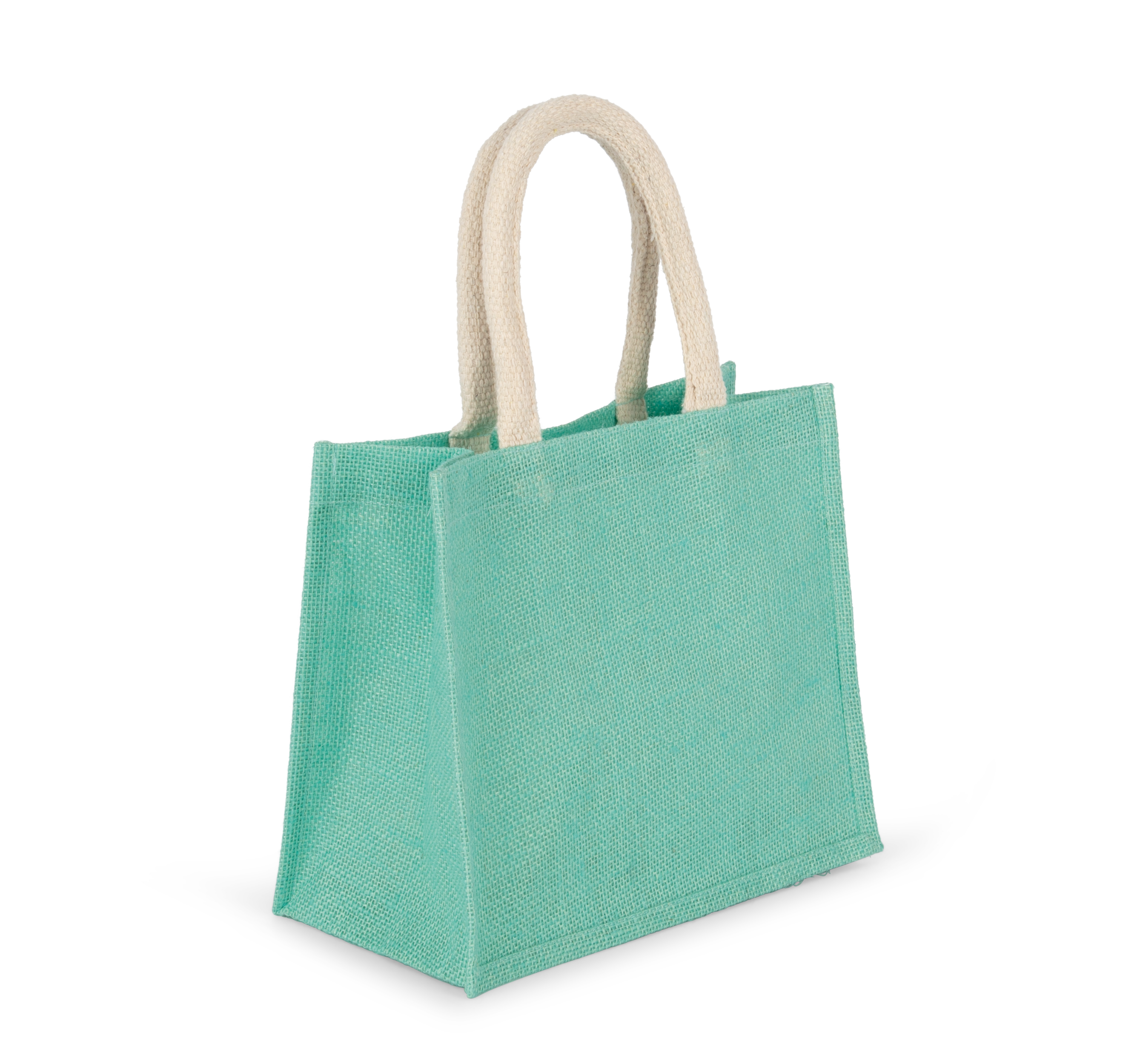 Bolsa estilo tote de tela de yute, modelo mediano