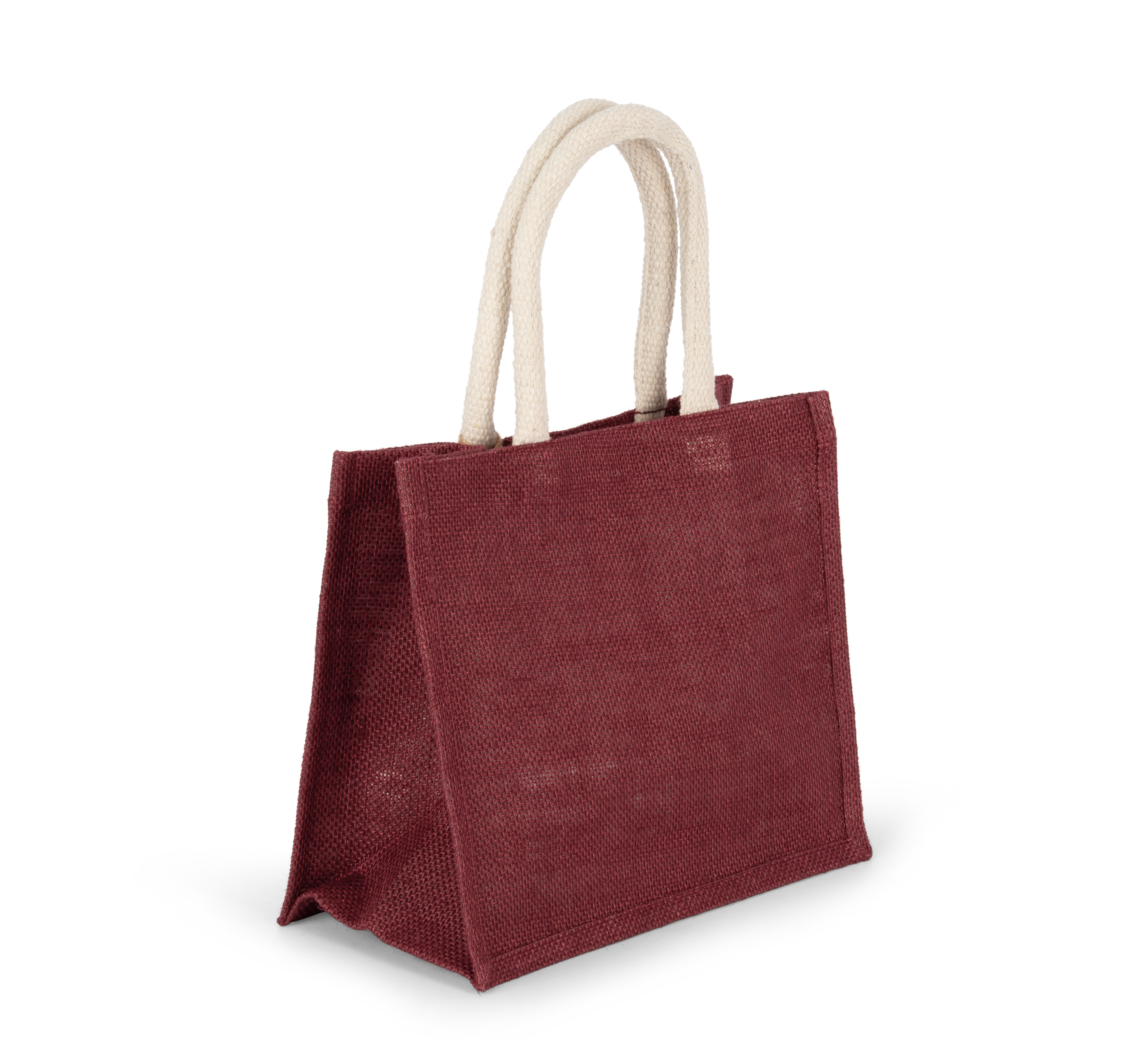 Bolsa estilo tote de tela de yute, modelo mediano