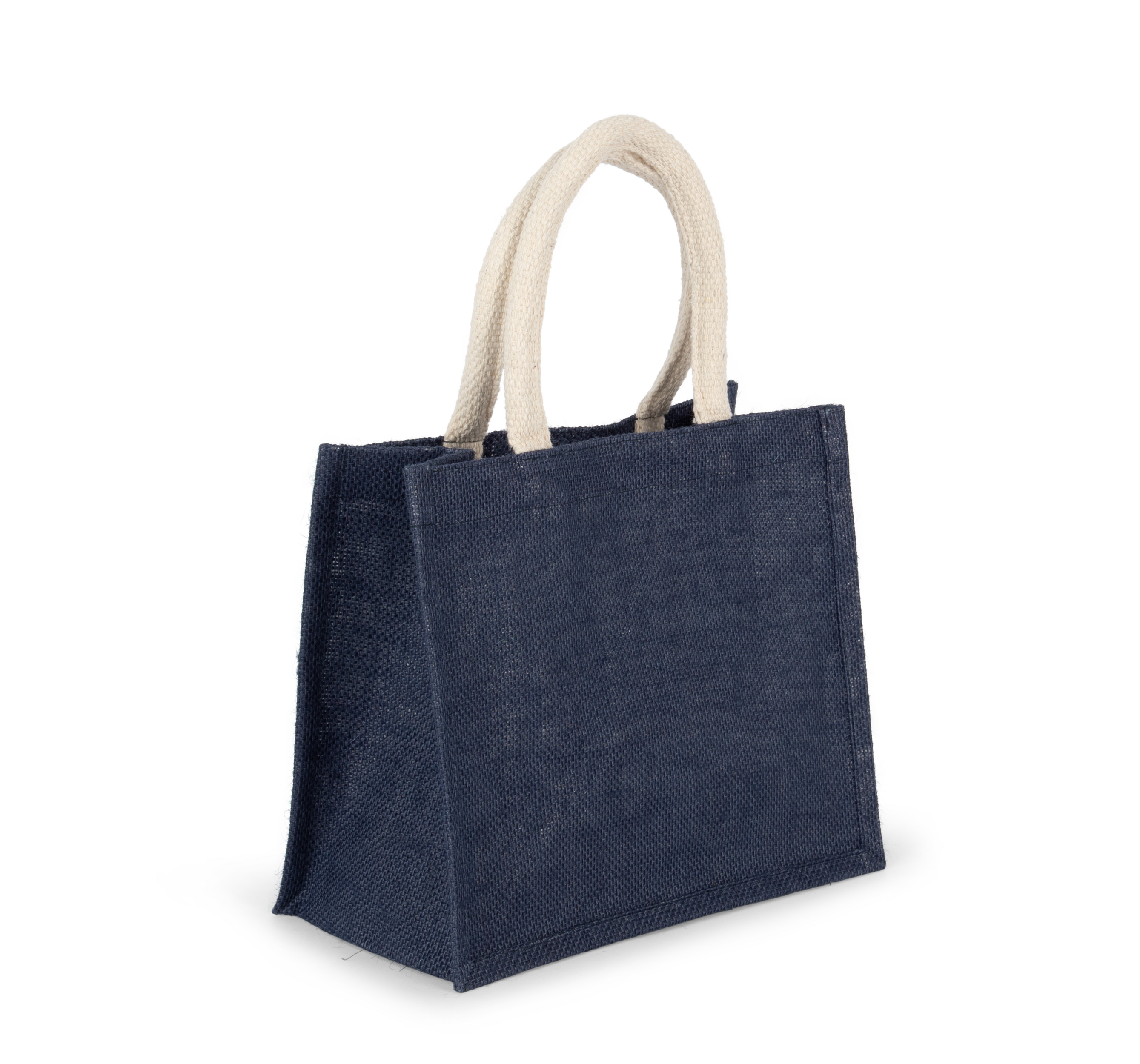 Bolsa estilo tote de tela de yute, modelo mediano