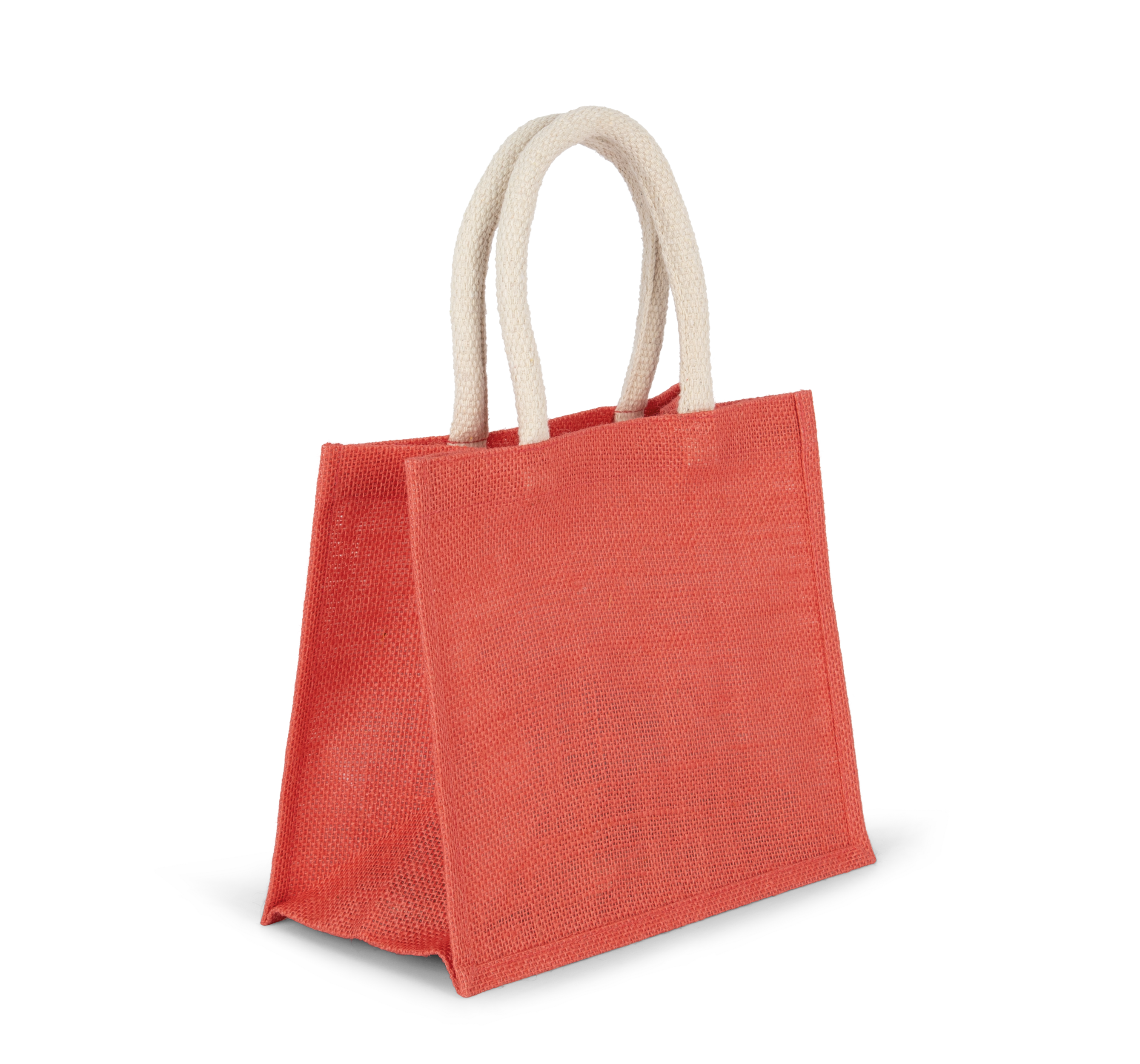 Bolsa estilo tote de tela de yute, modelo mediano