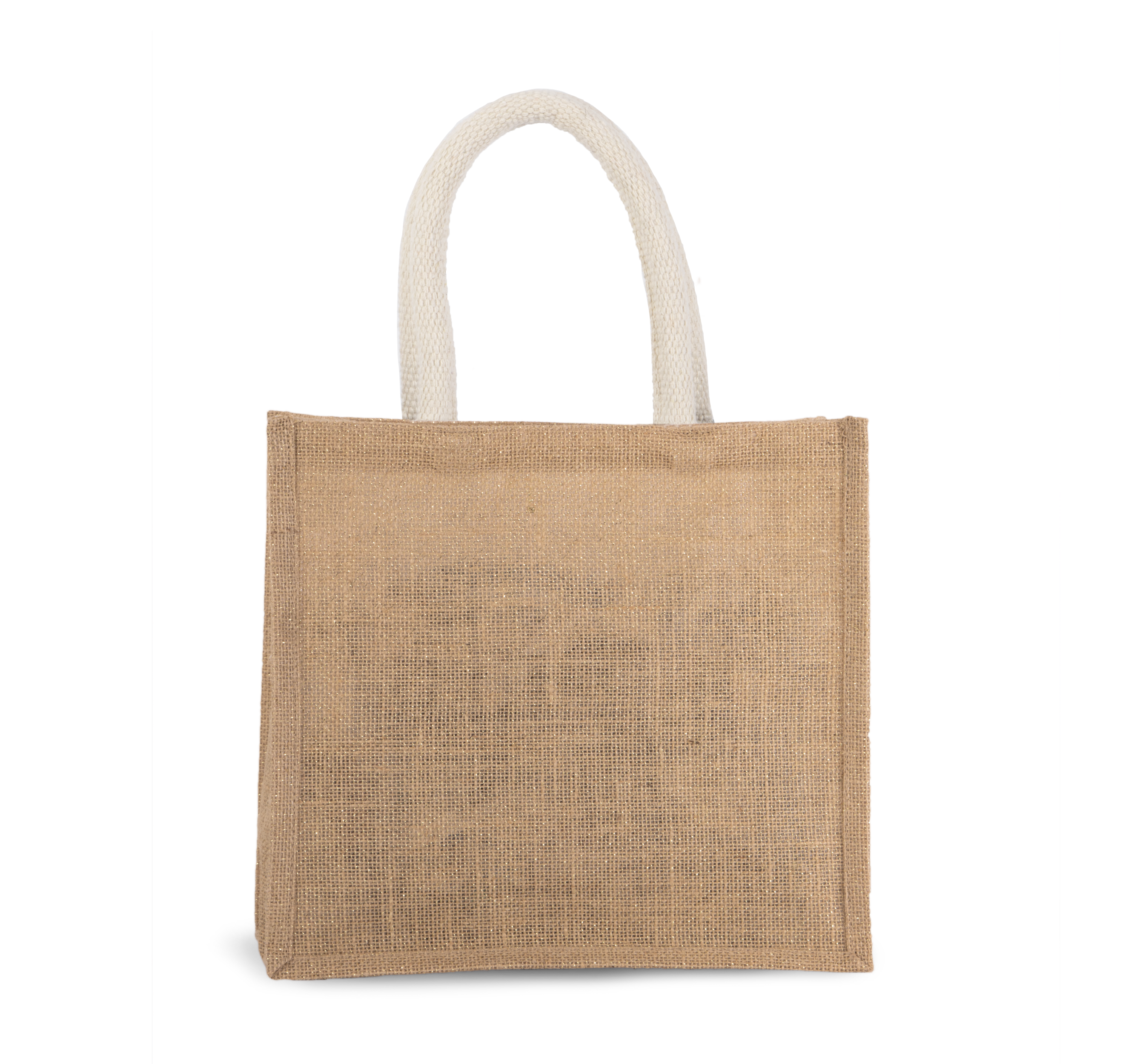 Saco de compras em juta – modelo médio - Natural / Gold