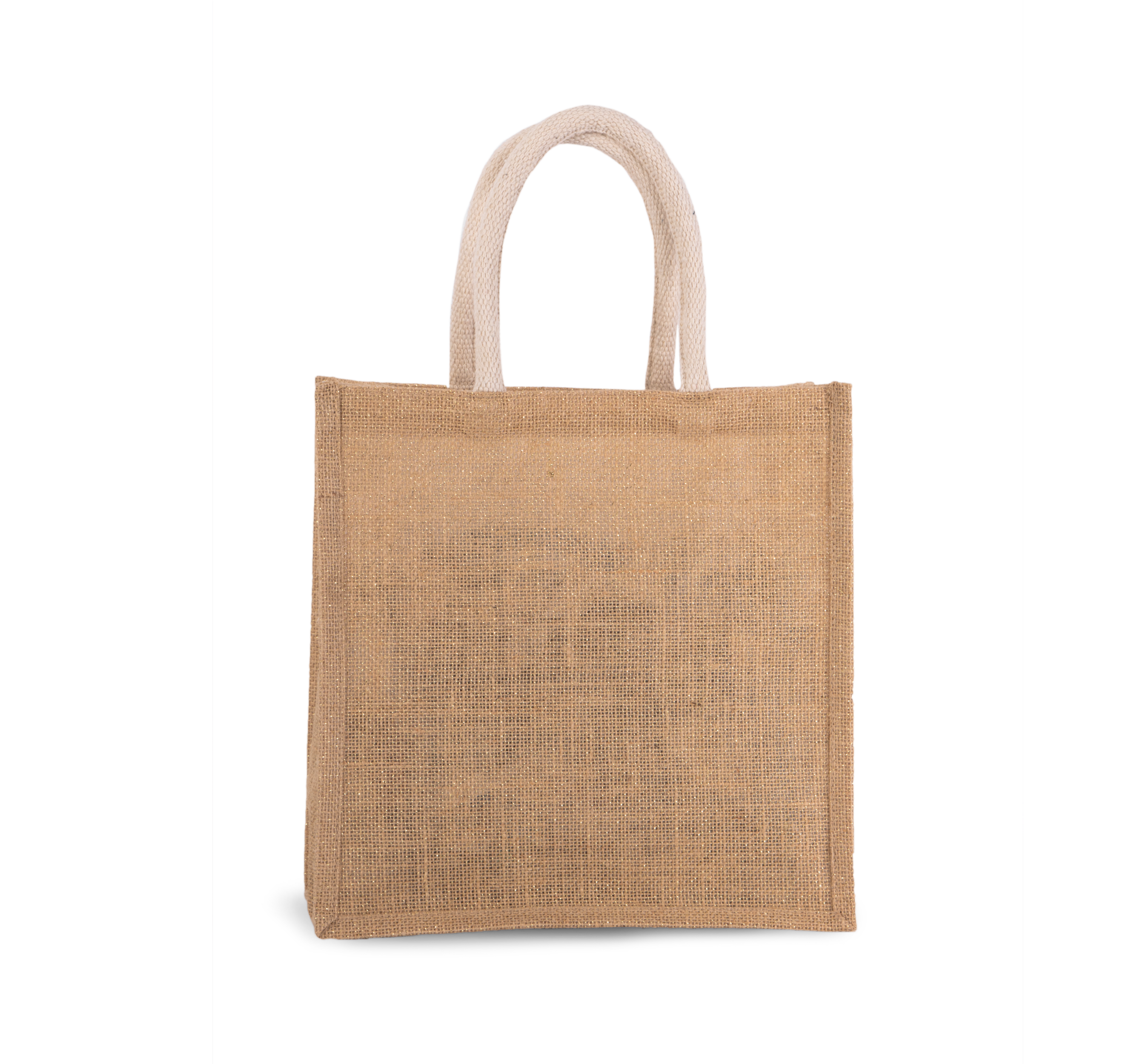 Saco de compras em juta – modelo grande - Natural / Gold