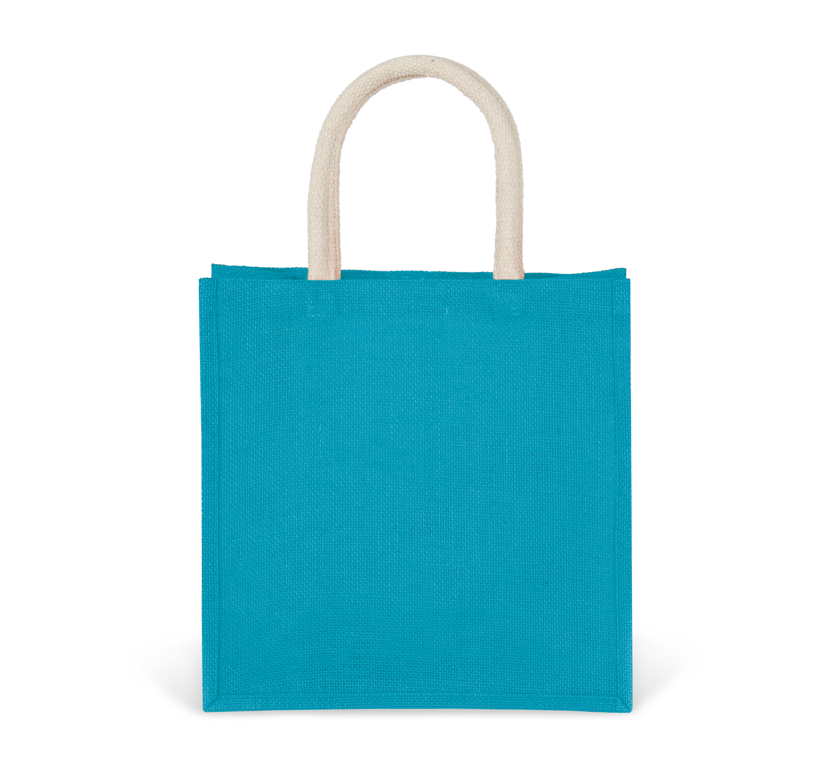 Saco de compras em juta – modelo grande - Turquoise