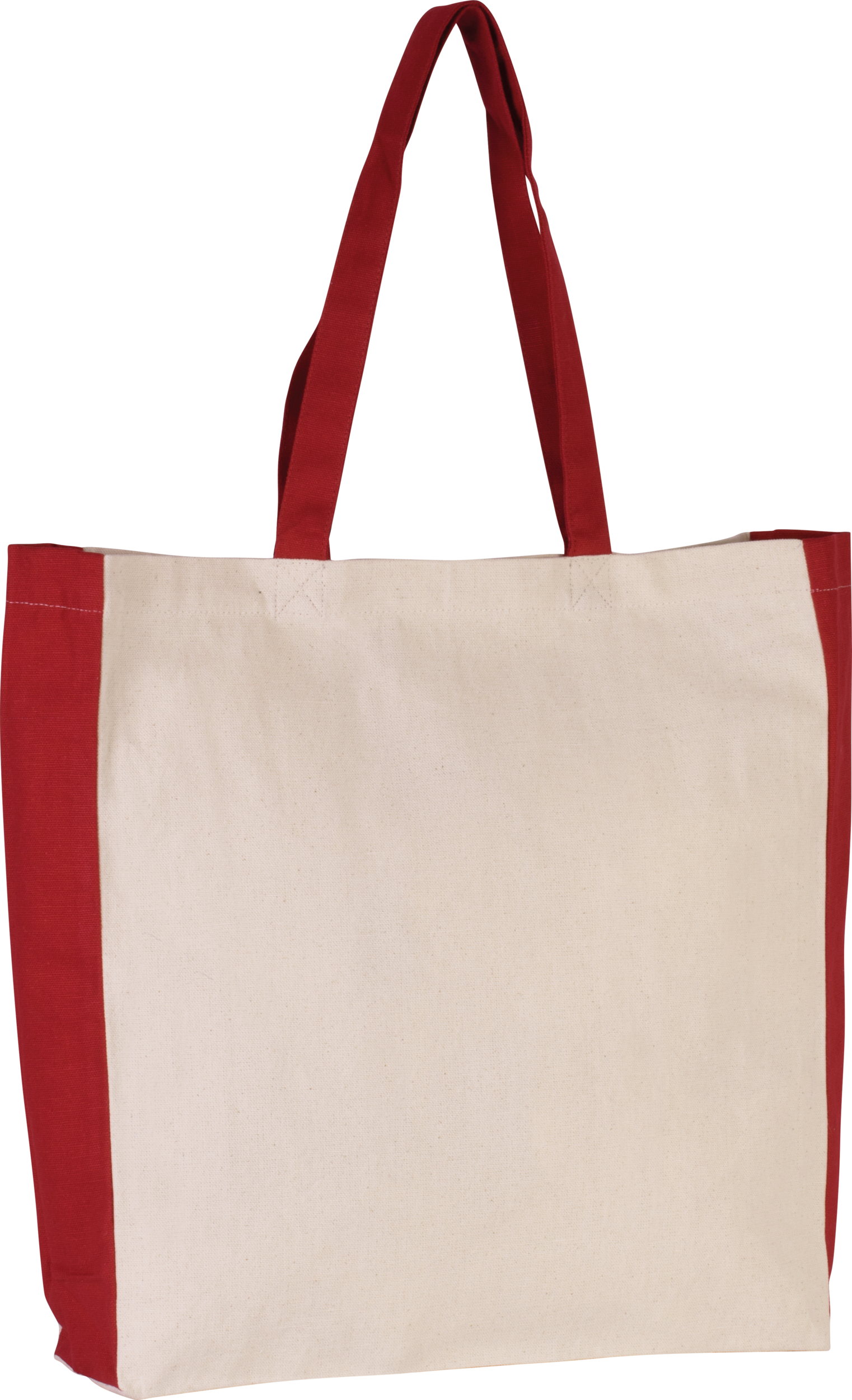 Saco de compras bicolor - Natural / Red