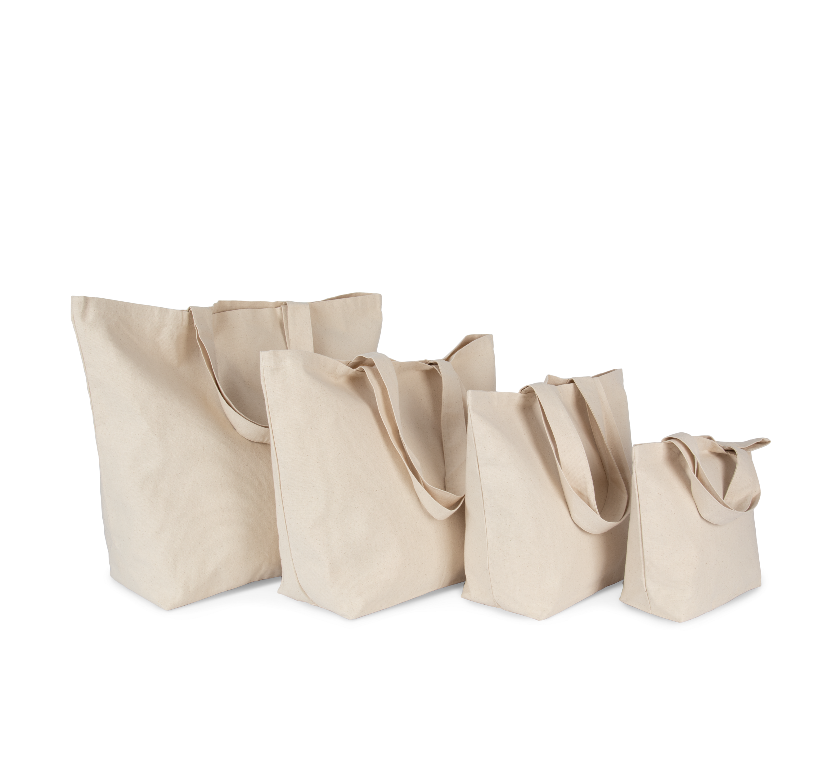 Sacos de compras com fole, disponíveis em vários tamanhos - Natural