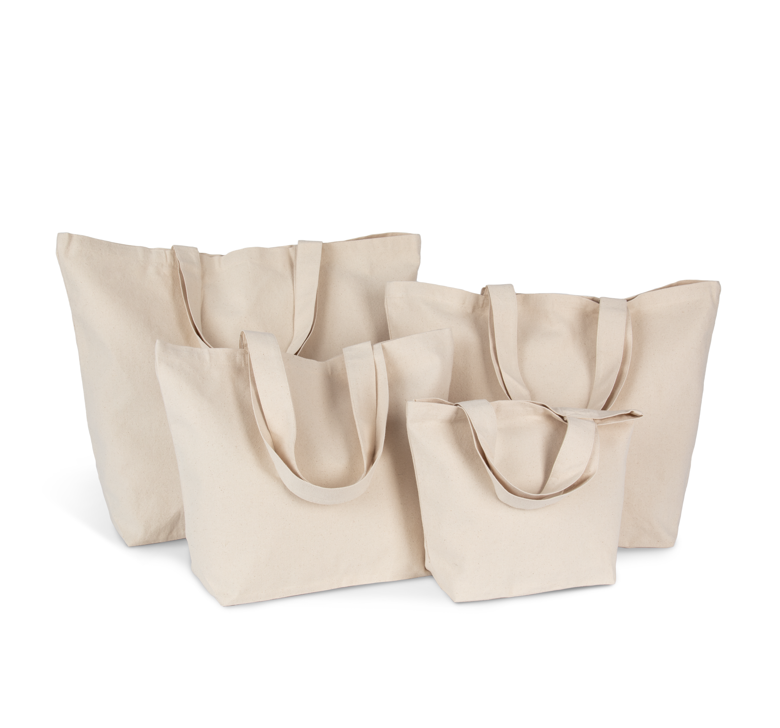 Sacos de compras com fole, disponíveis em vários tamanhos - Natural