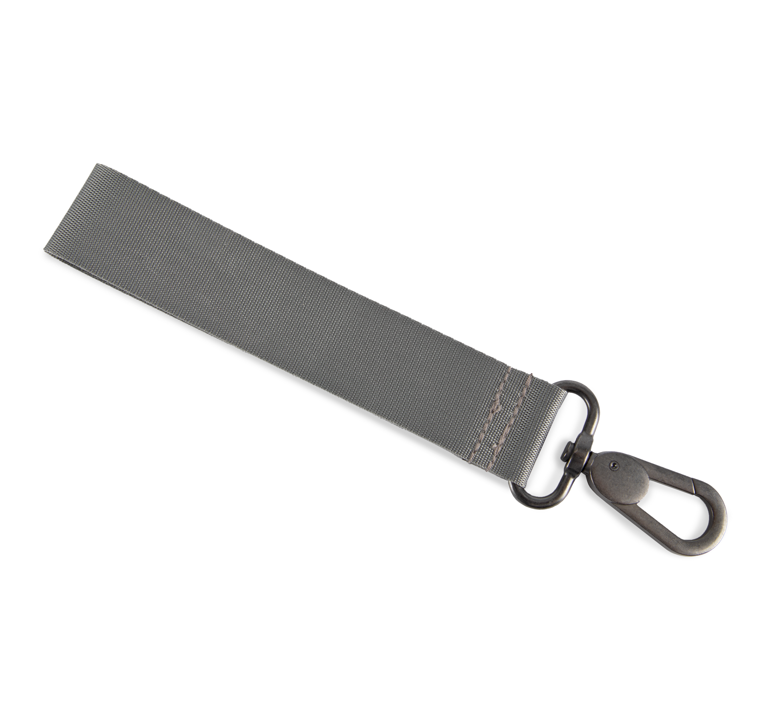 Porta-chaves com fita tecida personalizar - Goose Grey