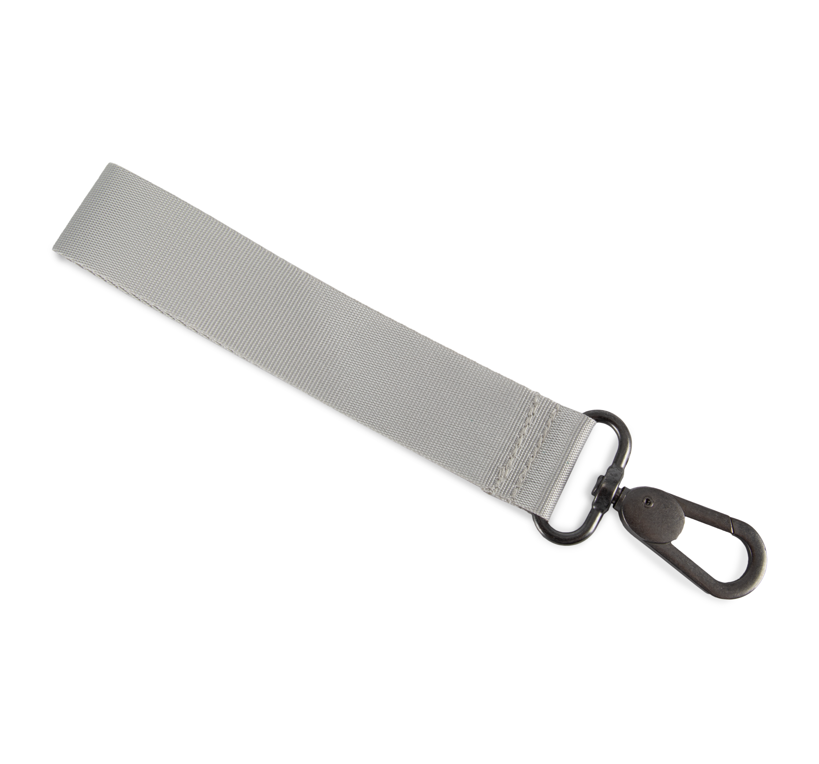 Porta-chaves com fita tecida personalizar - Ice Grey
