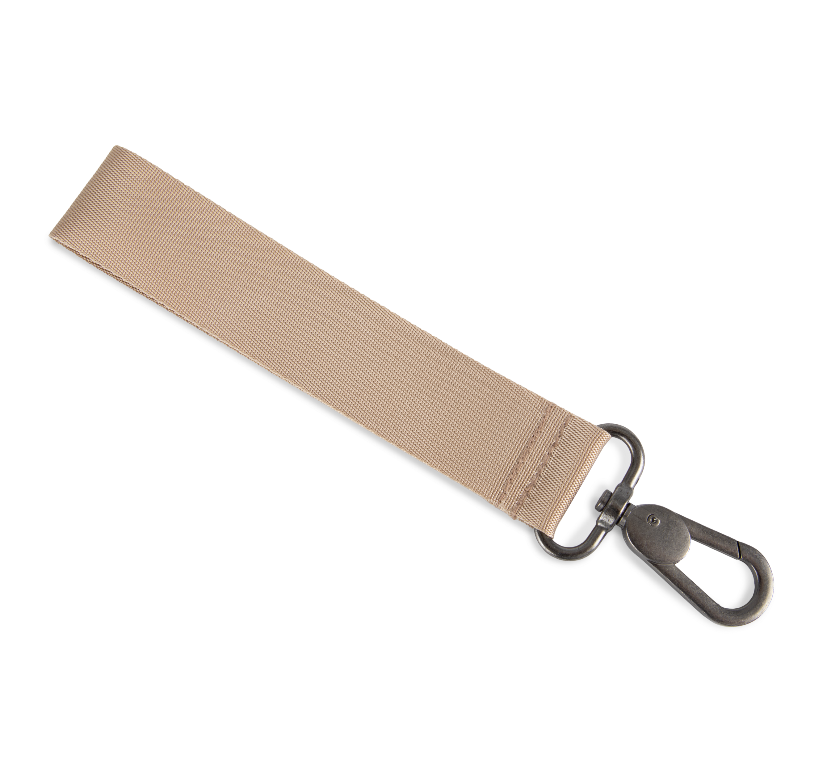 Porta-chaves com fita tecida personalizar - Light Sand