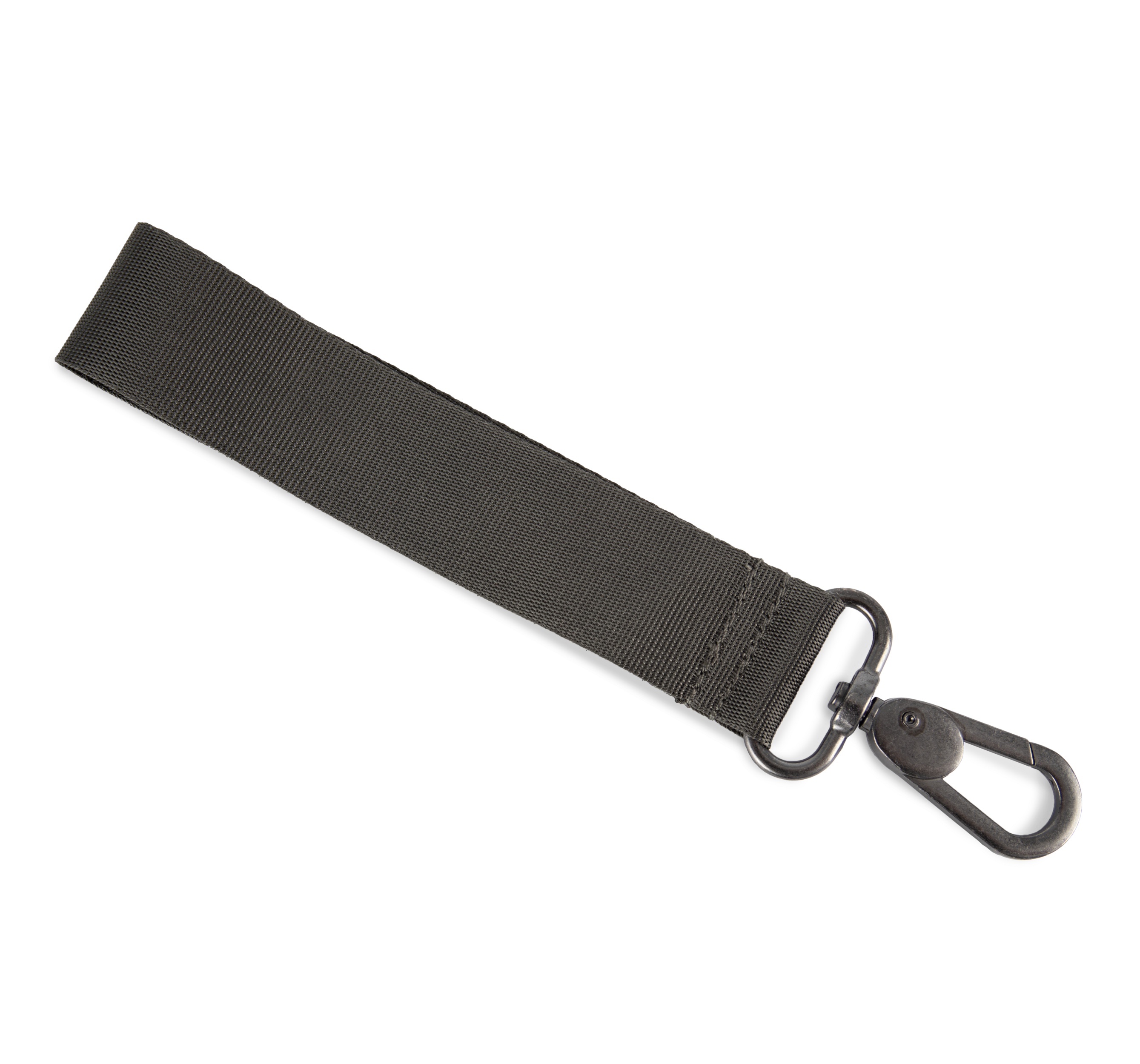 Porta-chaves com fita tecida personalizar - Light Titanium