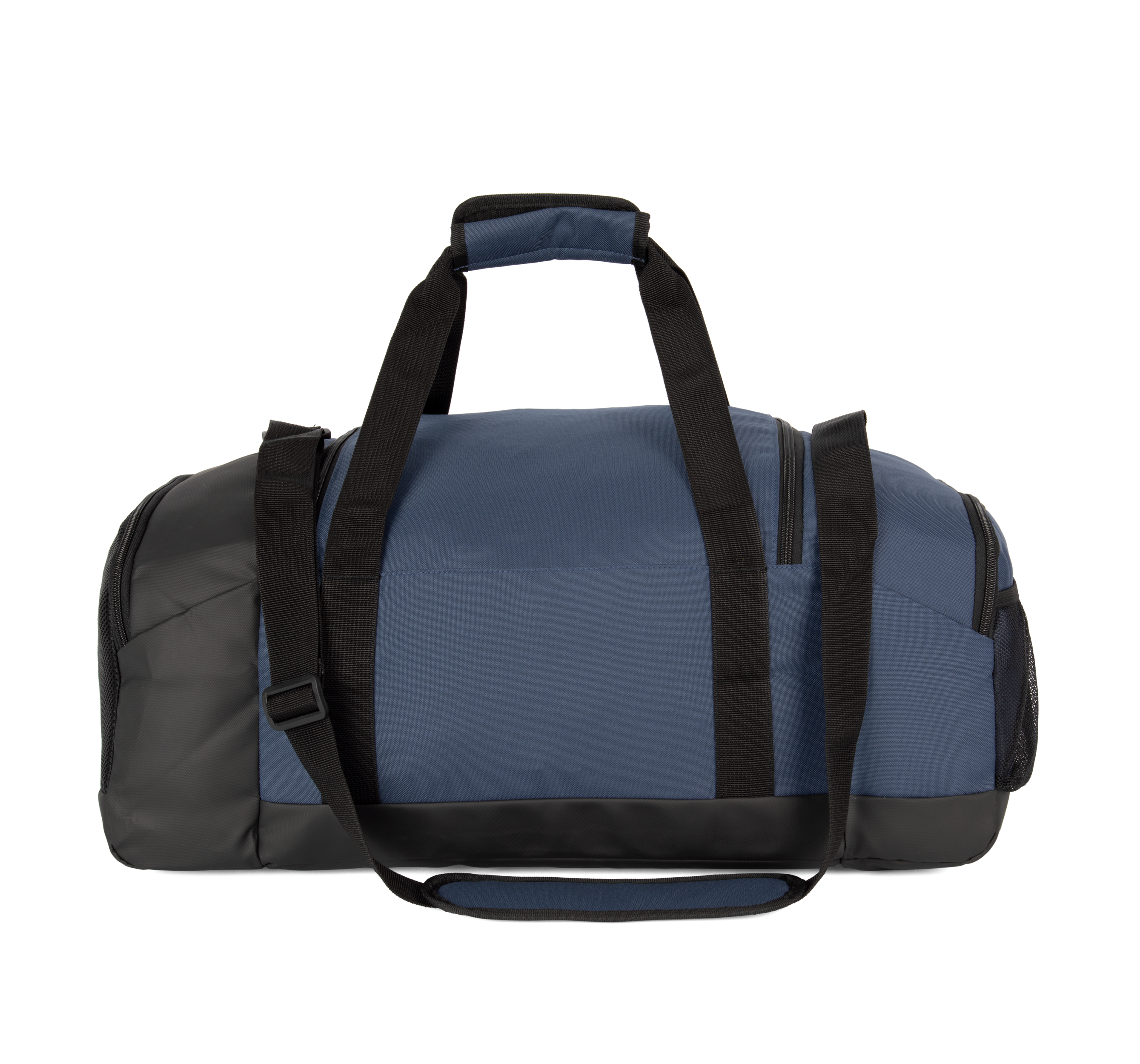 Saco de desporto reciclado com duplo compartimento lateral - Deep Blue / Black