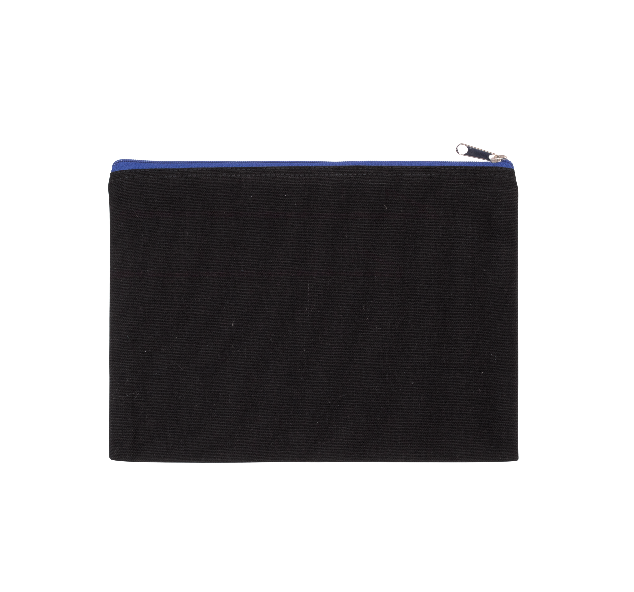 Bolsa em algodão canvas – modelo grande - Black / Royal Blue