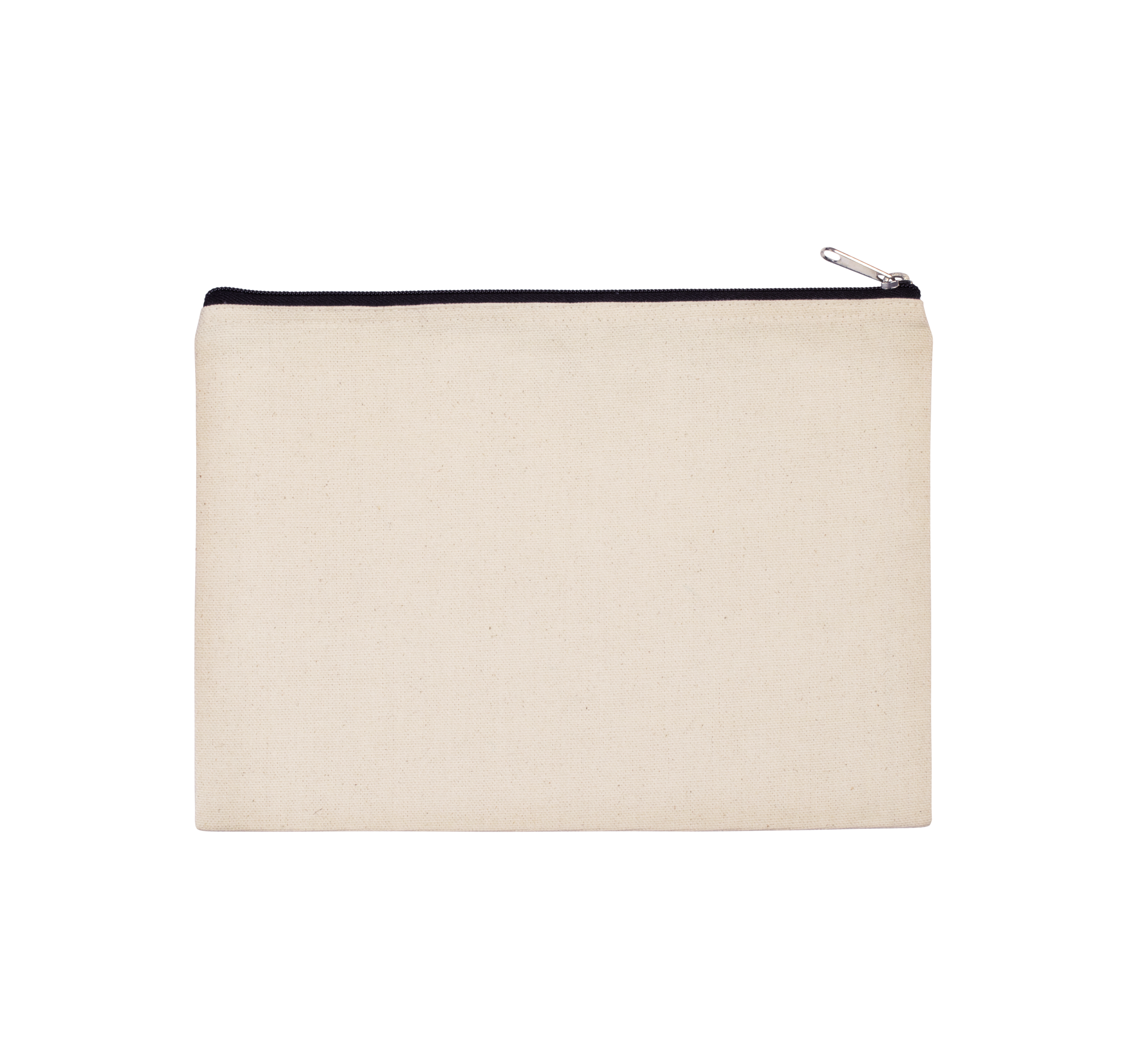 Bolsa em algodão canvas – modelo grande - Natural / Black