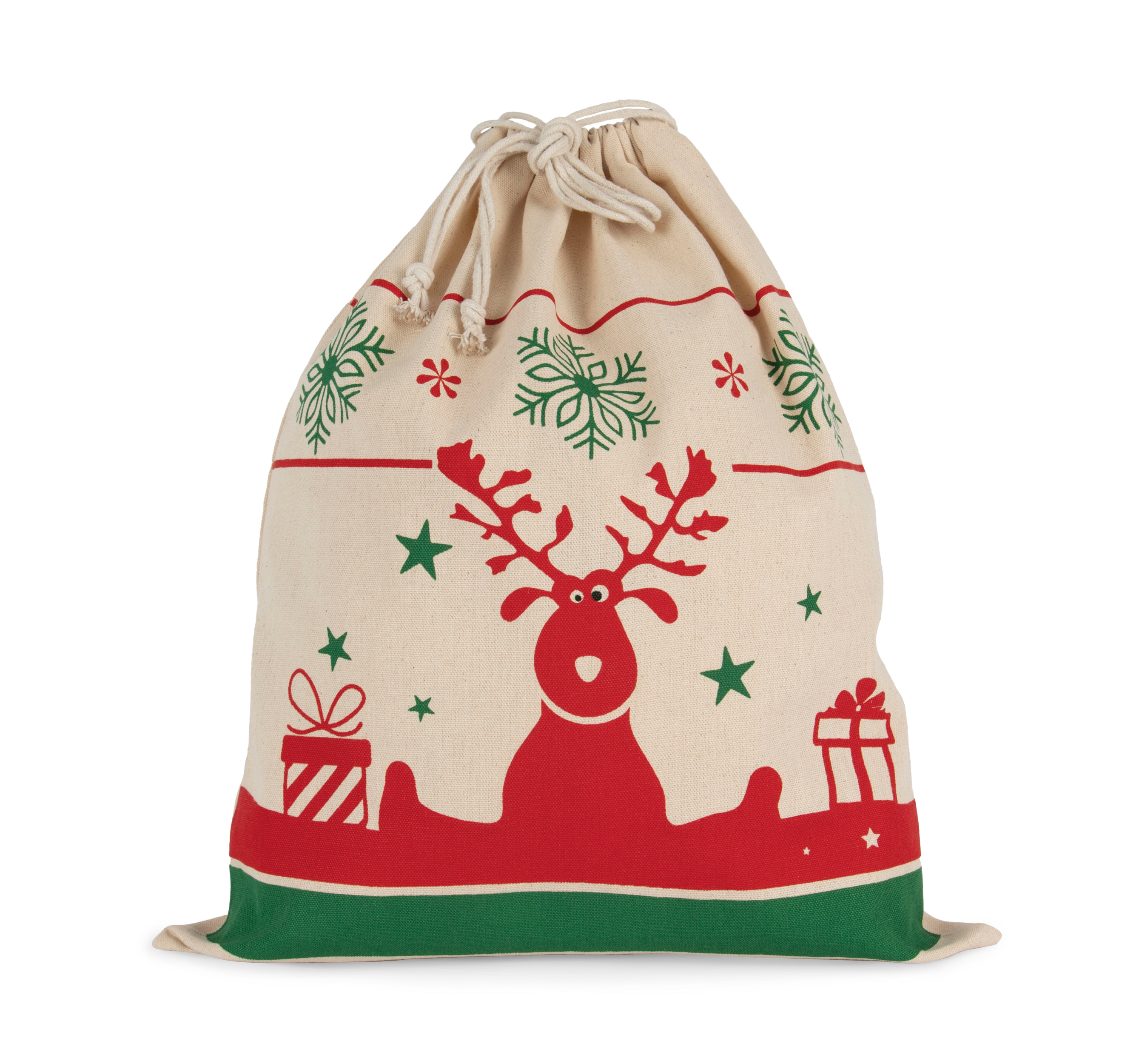 Borsa con coulisse con motivi natalizi