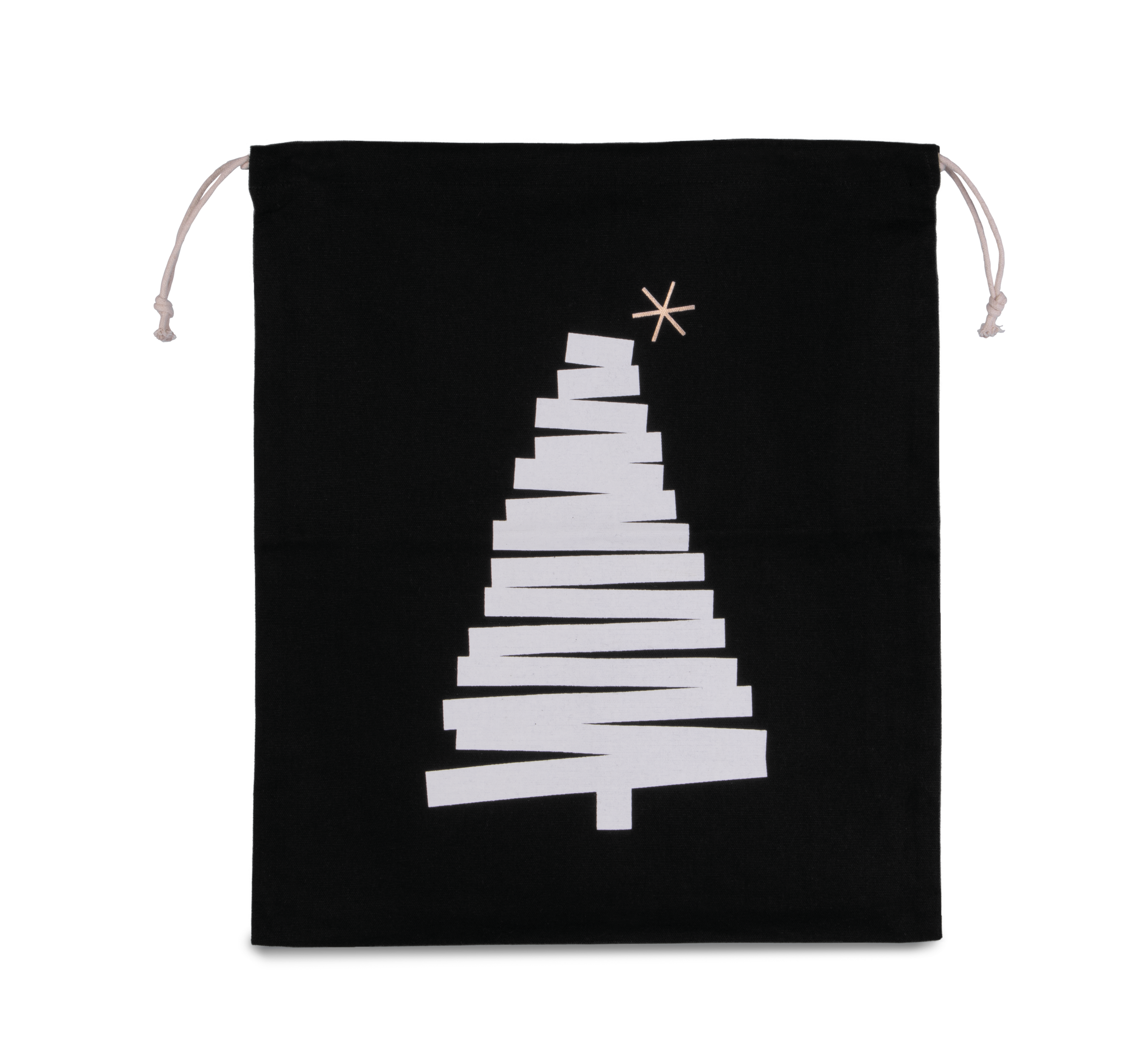 Bolsa algodón cierre cordón, diseño de pino