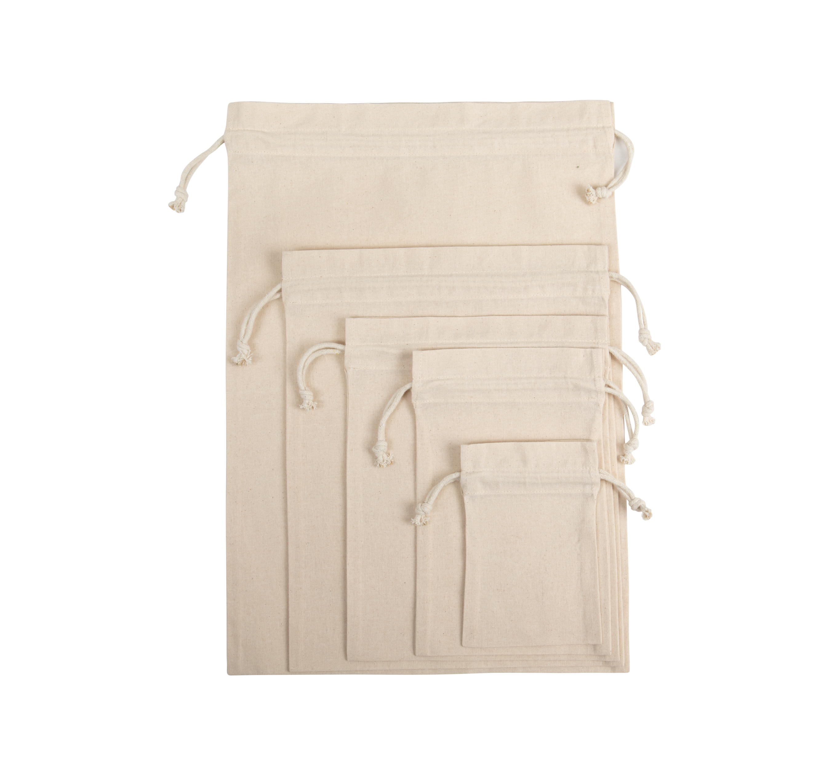 Saco com cordão de ajuste - Natural