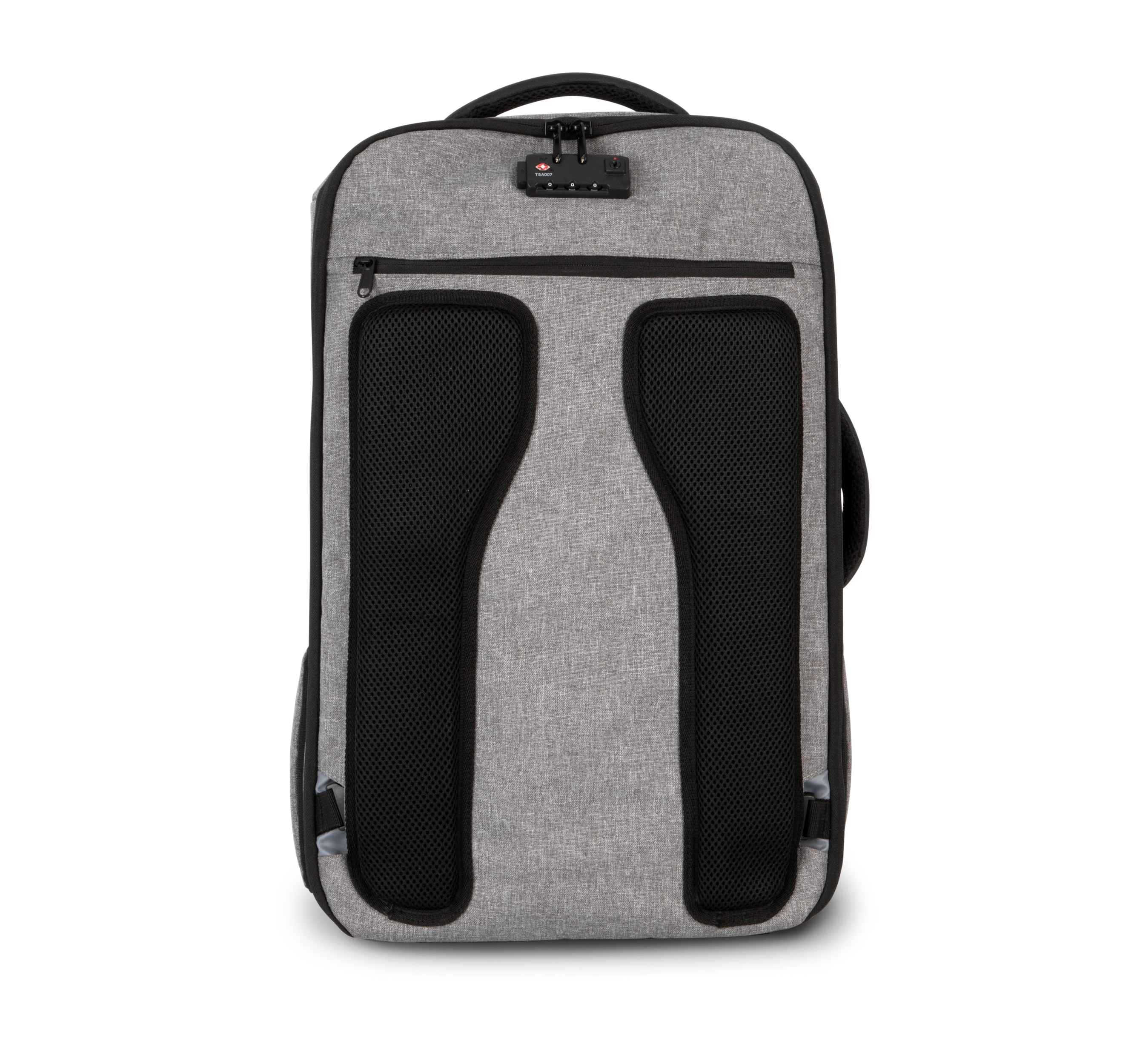 Mochila anti-roubo em poliéster. - Graphite Grey Heather / Black