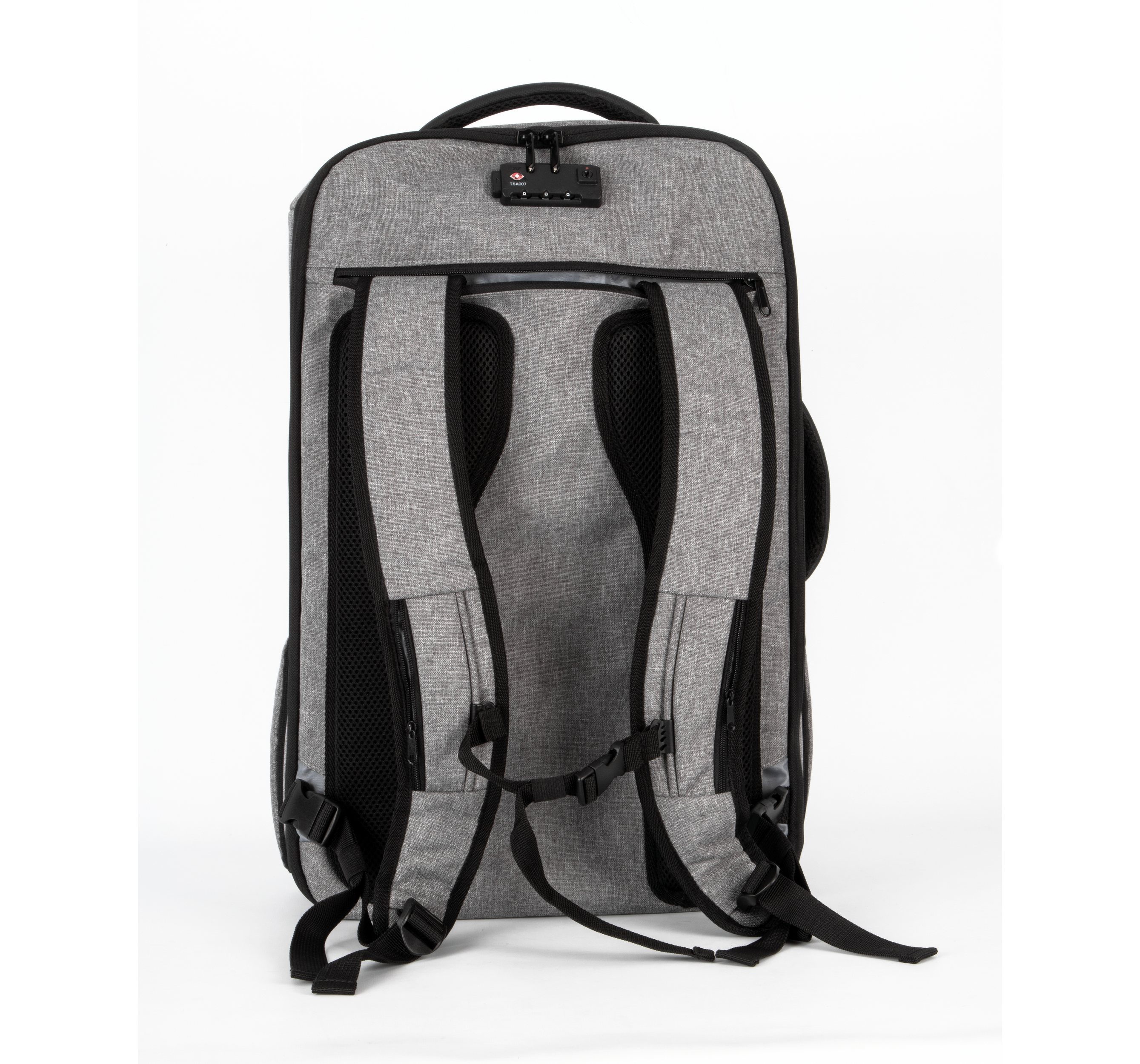Mochila anti-roubo em poliéster. - Graphite Grey Heather / Black