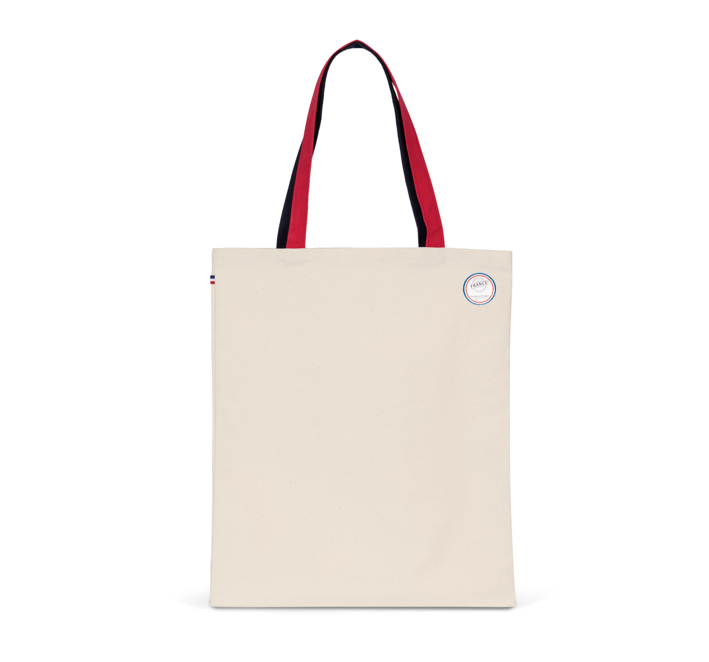 Saco de compras tricolor — Bege Frente