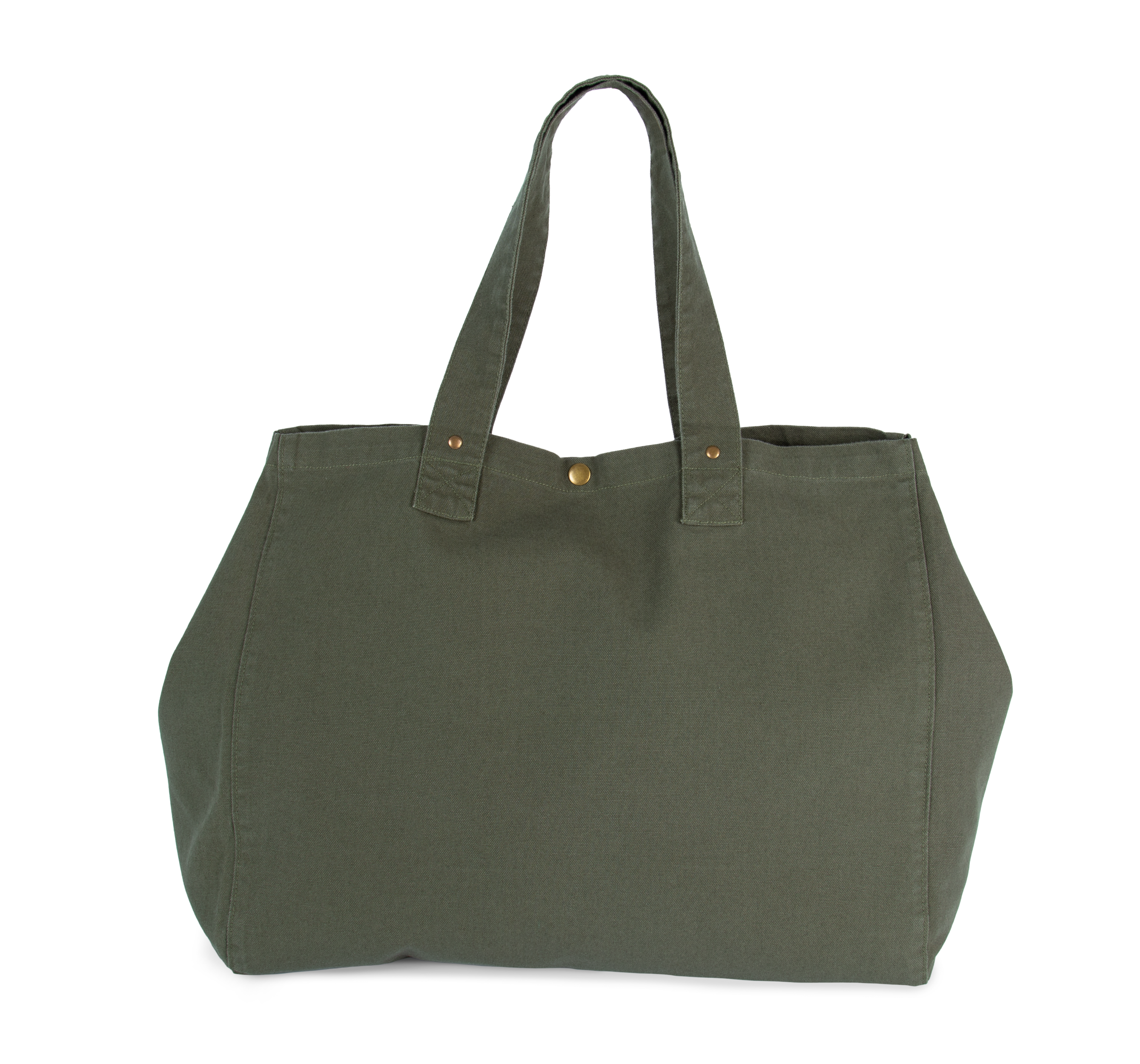 Saco de compras em algodão com aspecto lavado - Washed Kombu Green