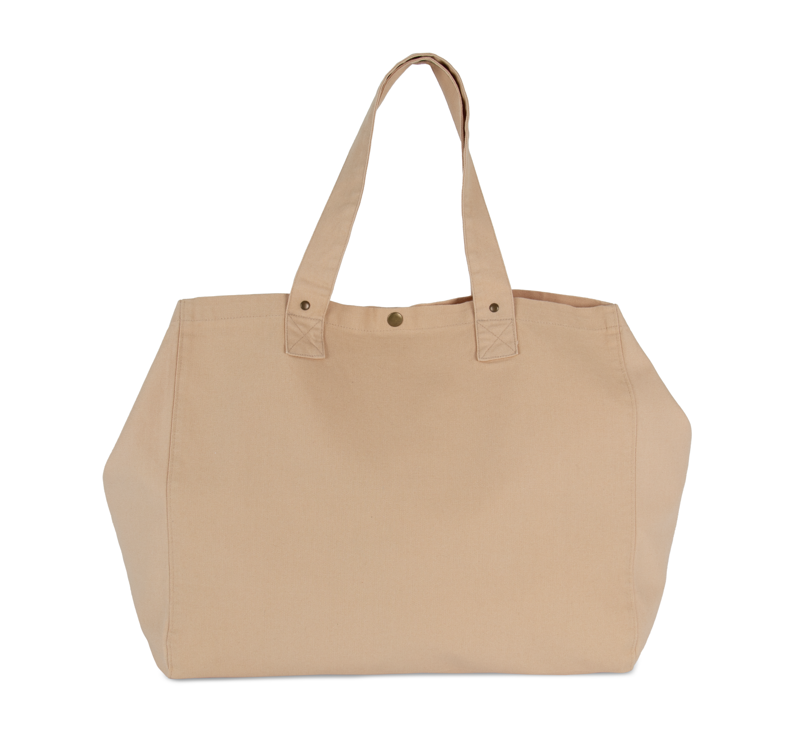 Saco de compras em algodão com aspecto lavado - Washed Nude Peach