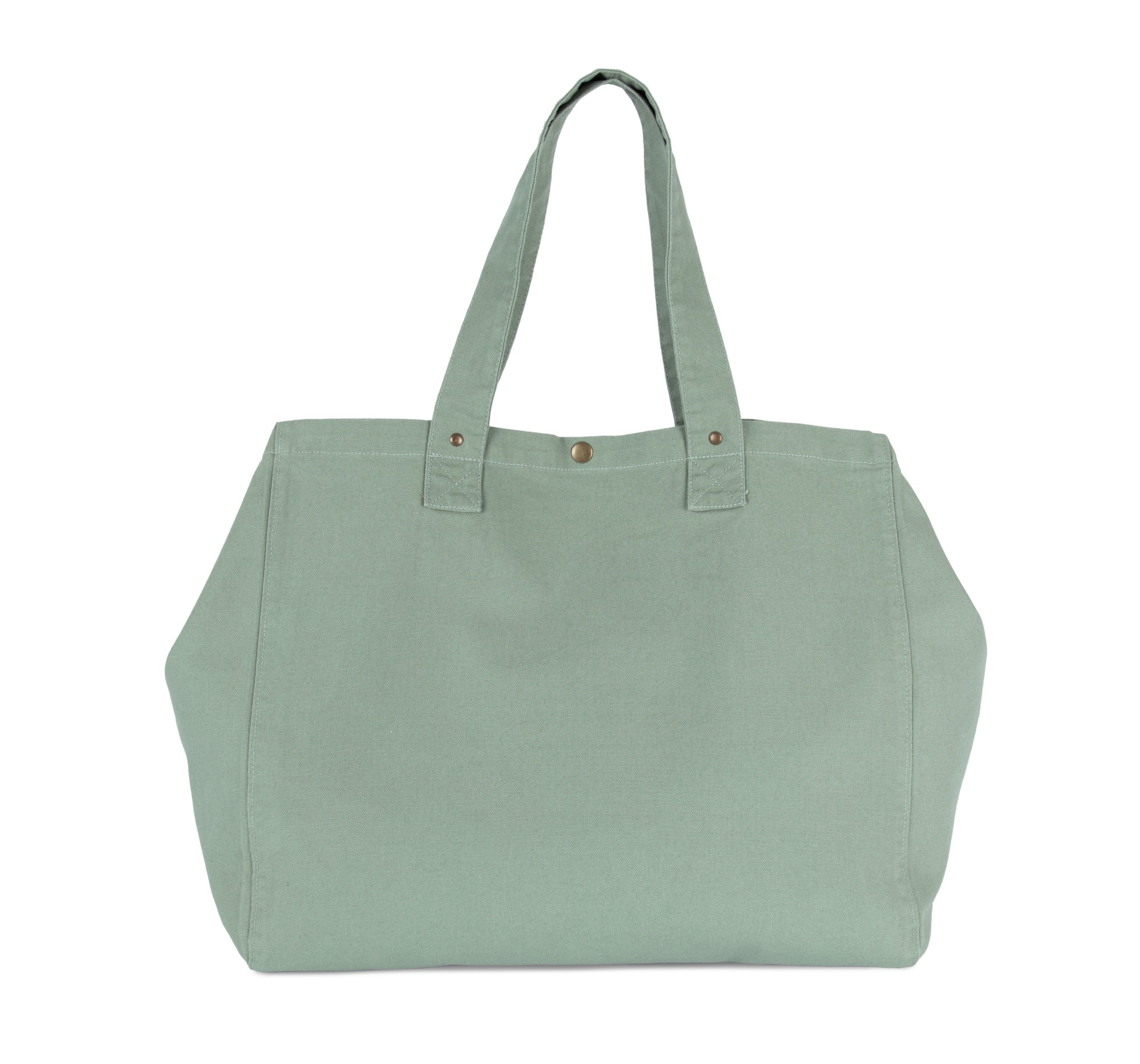 Saco de compras em algodão com aspecto lavado - Washed Water Green