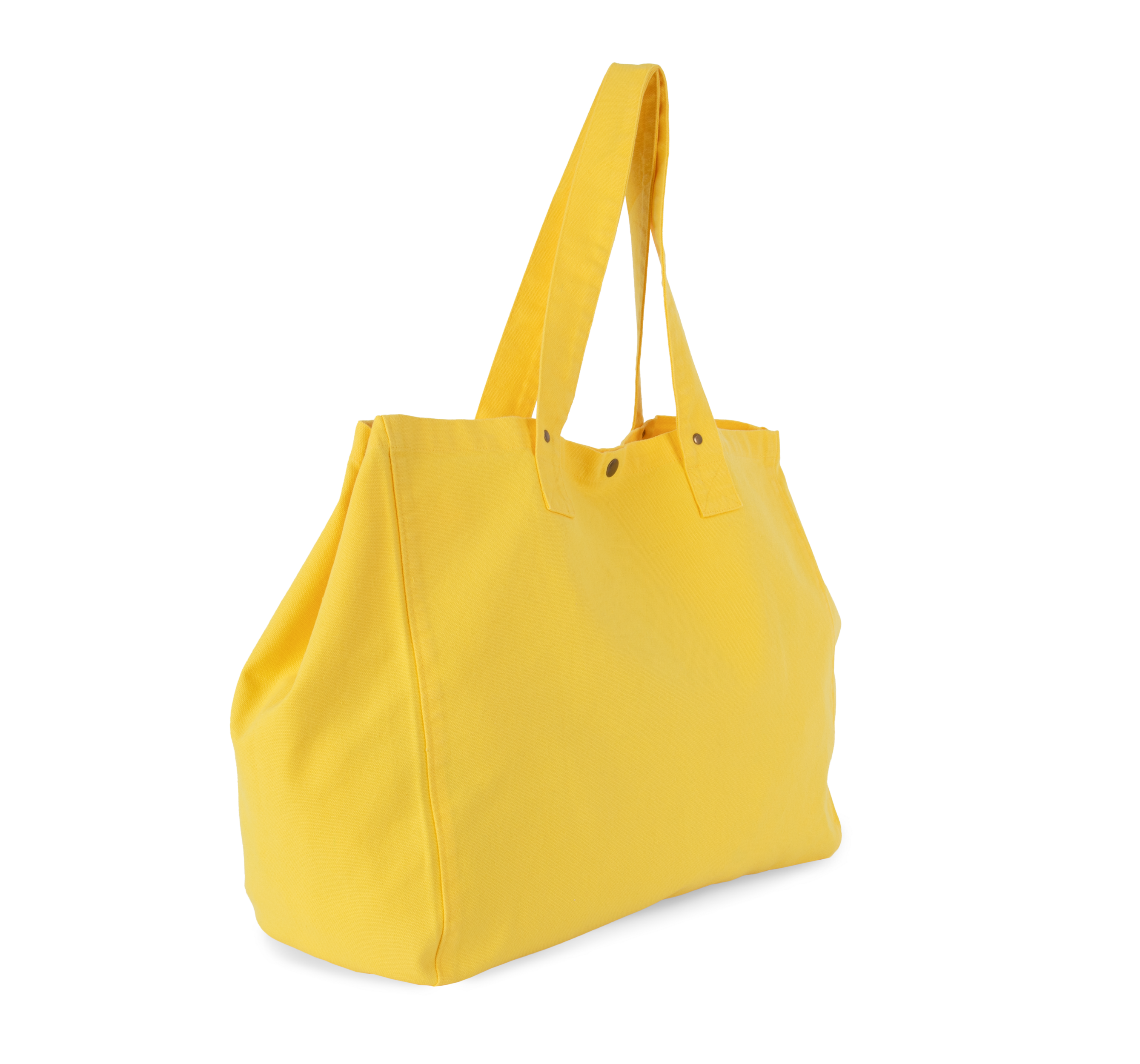 Bolsa shopper de algodón efecto lavado