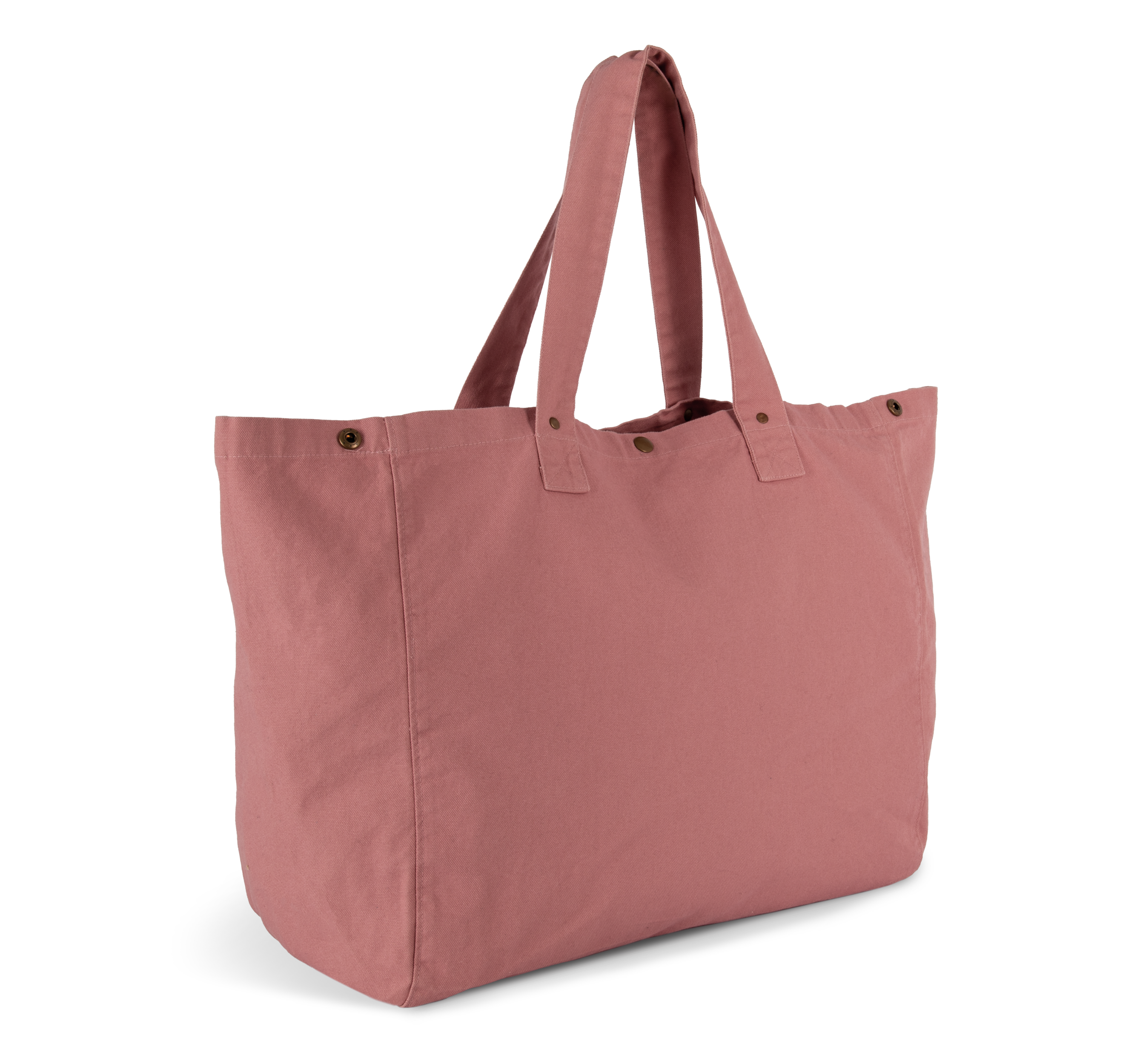 Bolsa shopper de algodón efecto lavado