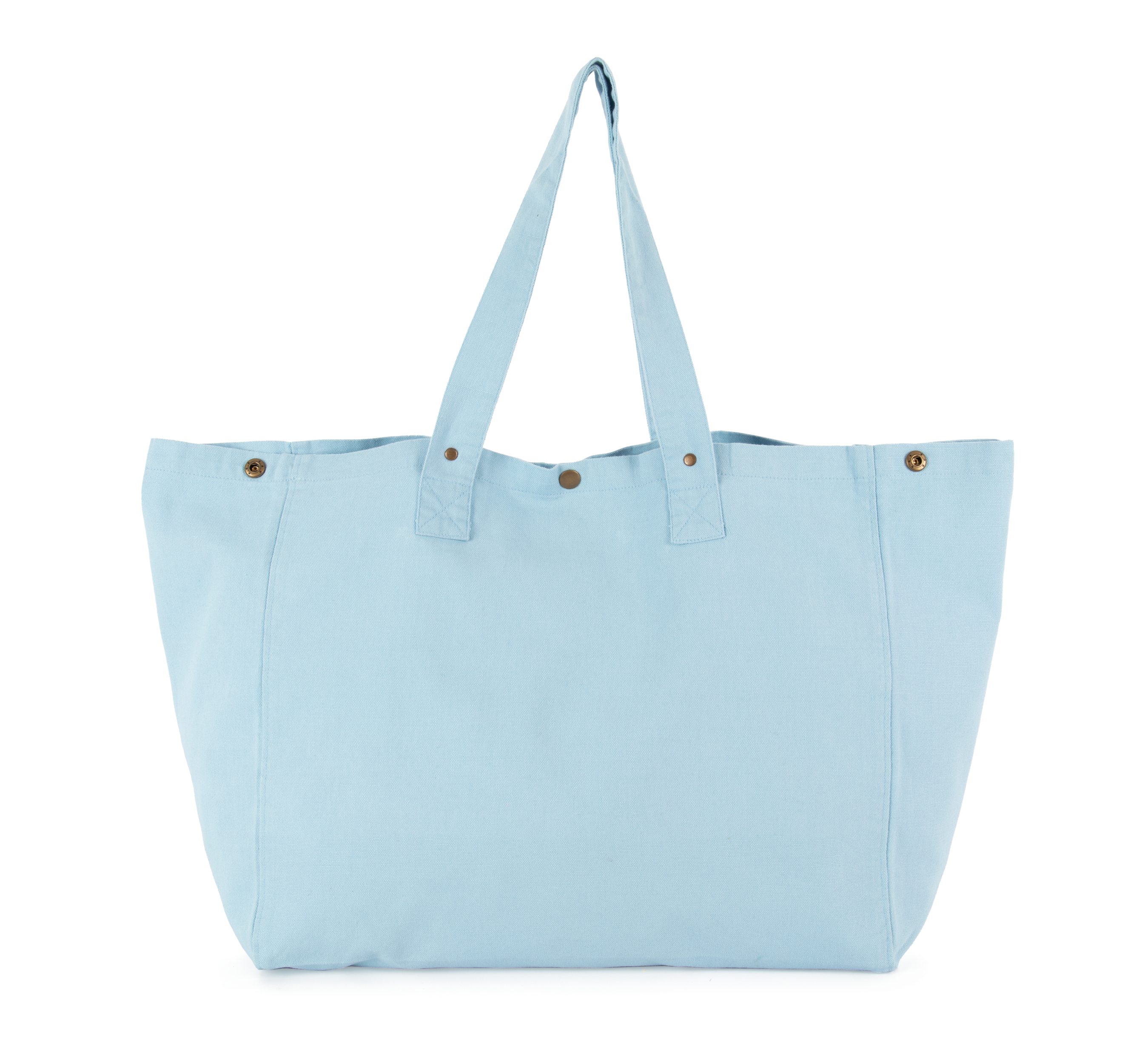 Bolsa shopper de algodón efecto lavado