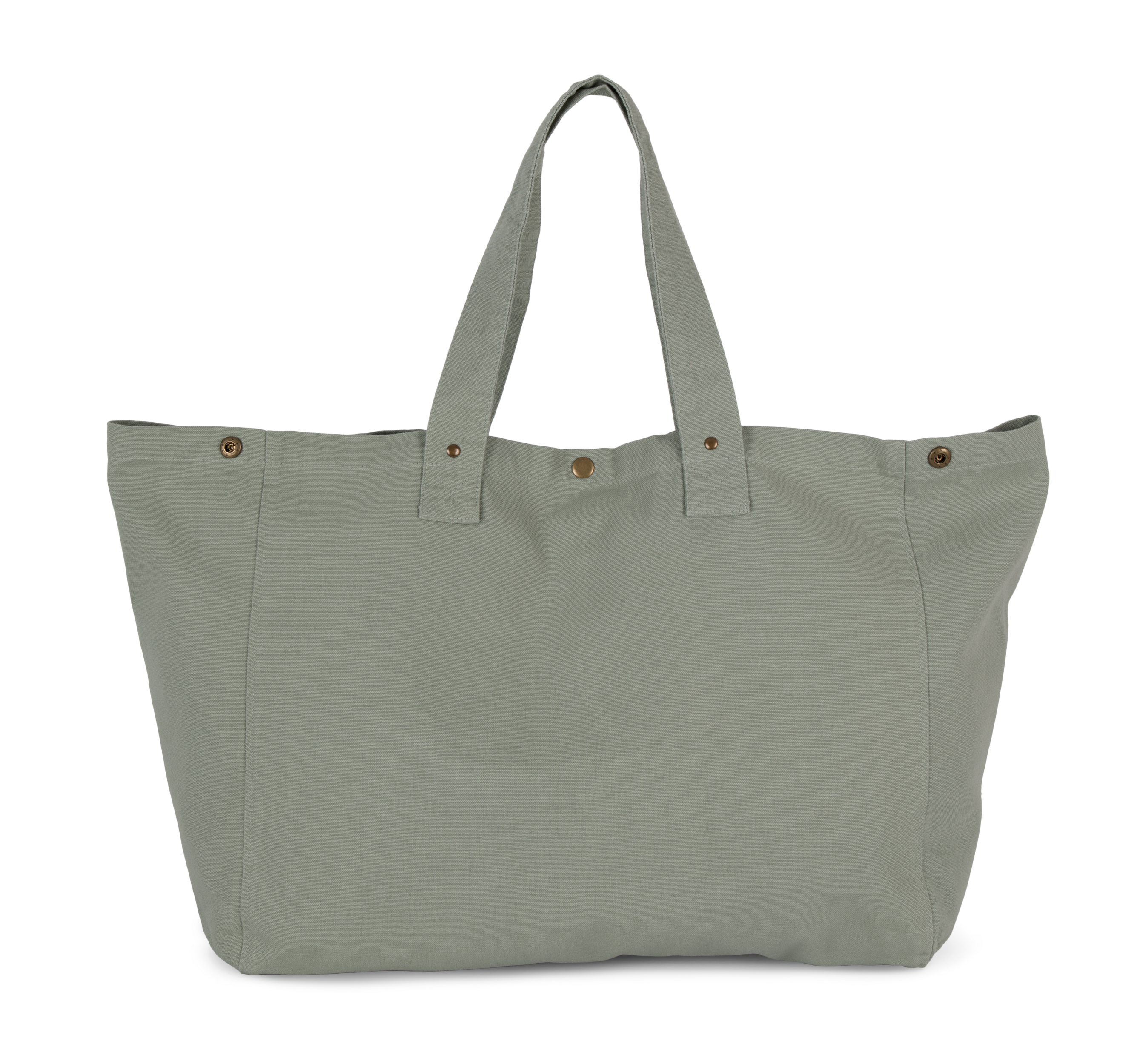 Bolsa shopper de algodón efecto lavado