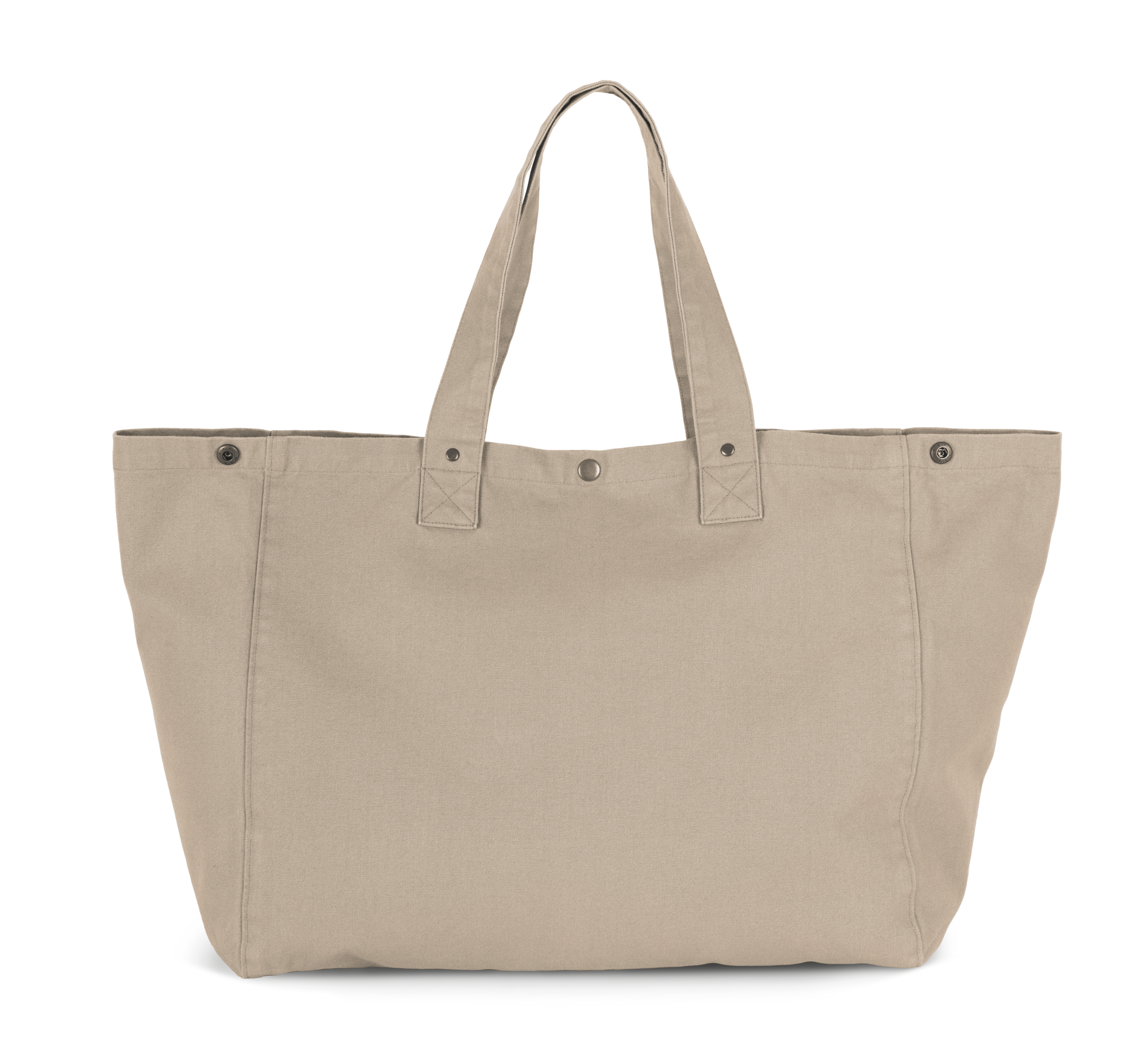 Bolsa shopper de algodón efecto lavado