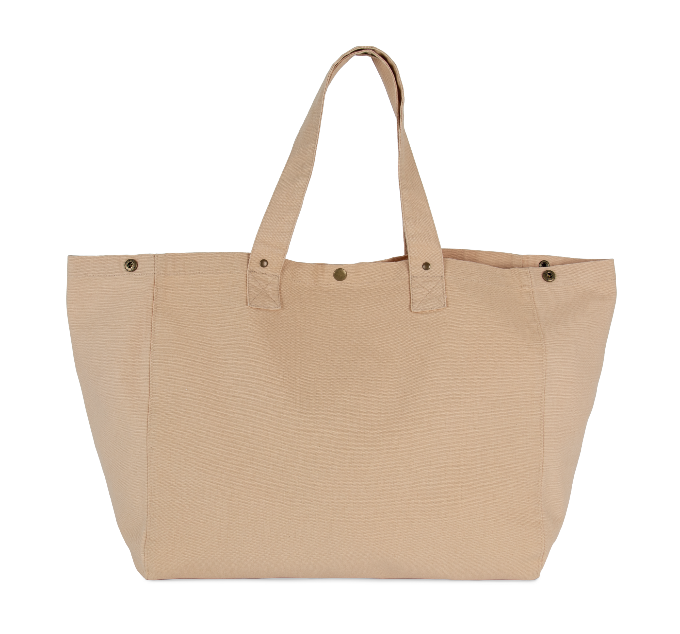 Bolsa shopper de algodón efecto lavado