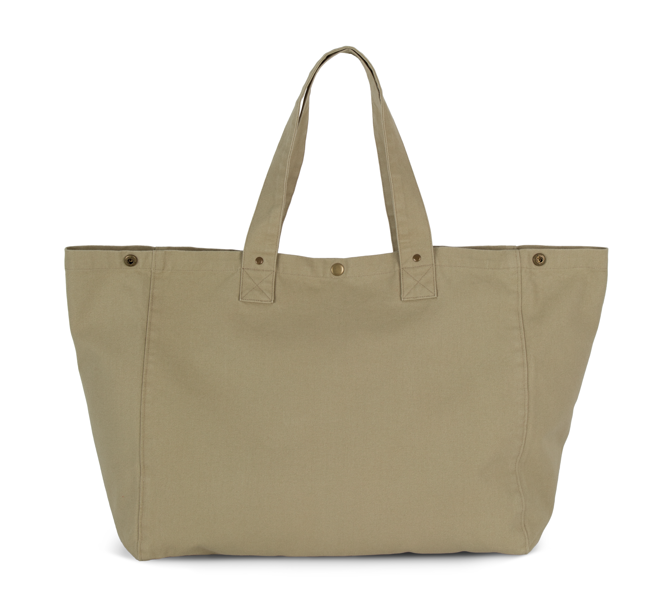 Bolsa shopper de algodón efecto lavado