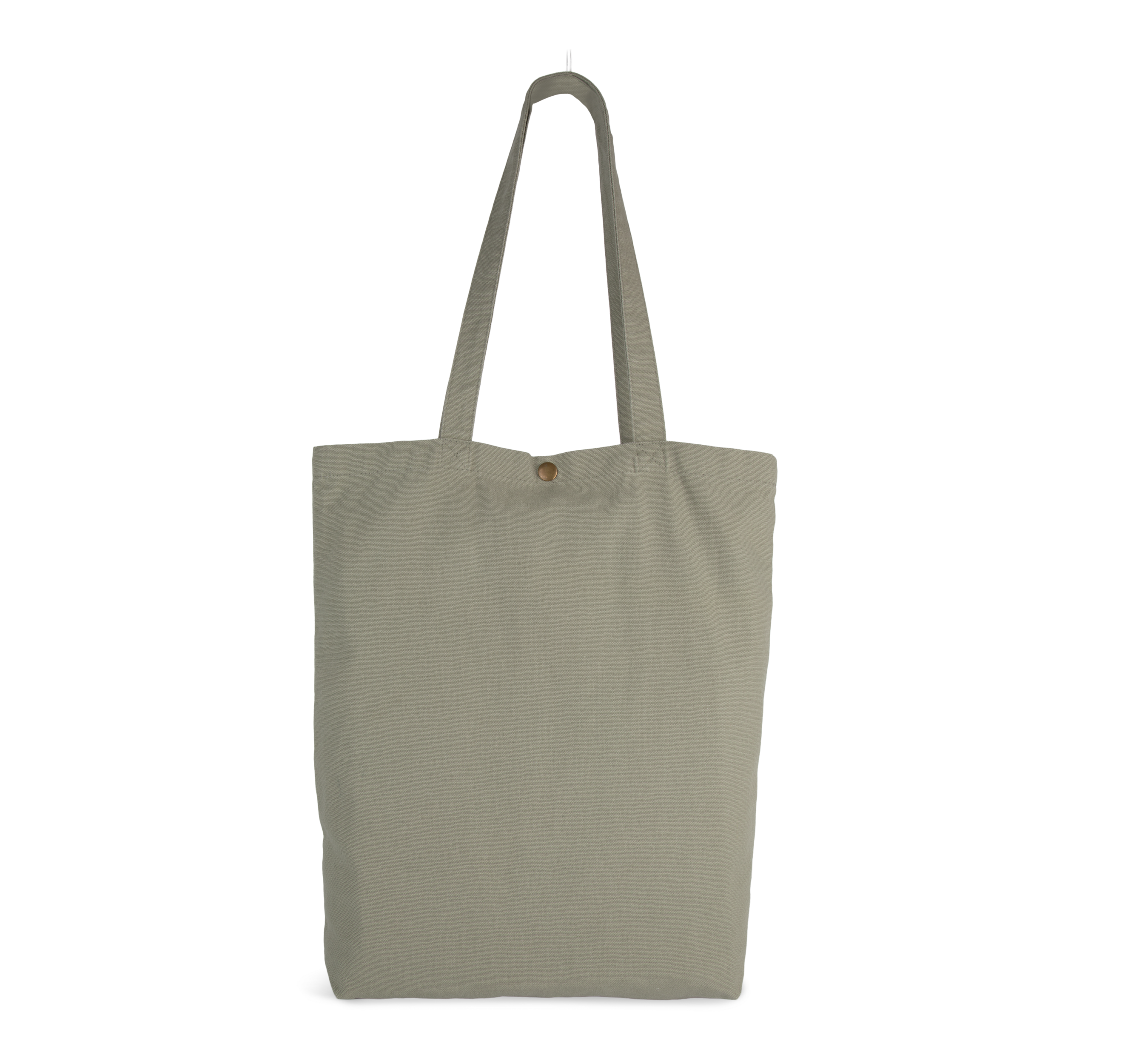 Saco de compras em algodão com aspecto lavado - Washed Green Clay