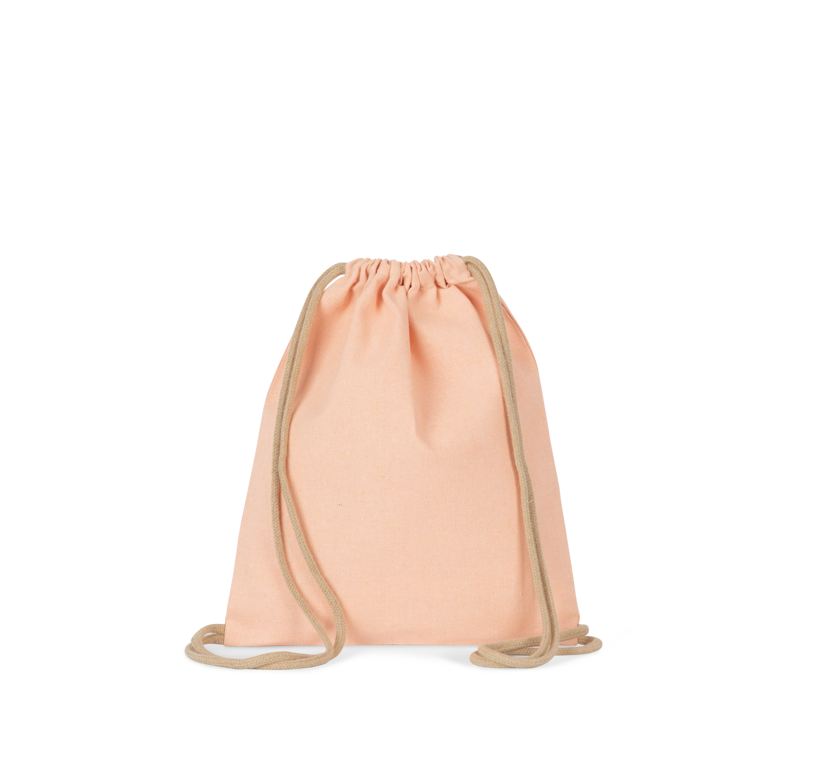 Saco pequeno em material reciclado com cordão de ajuste – Tamanho de criança - Salmon