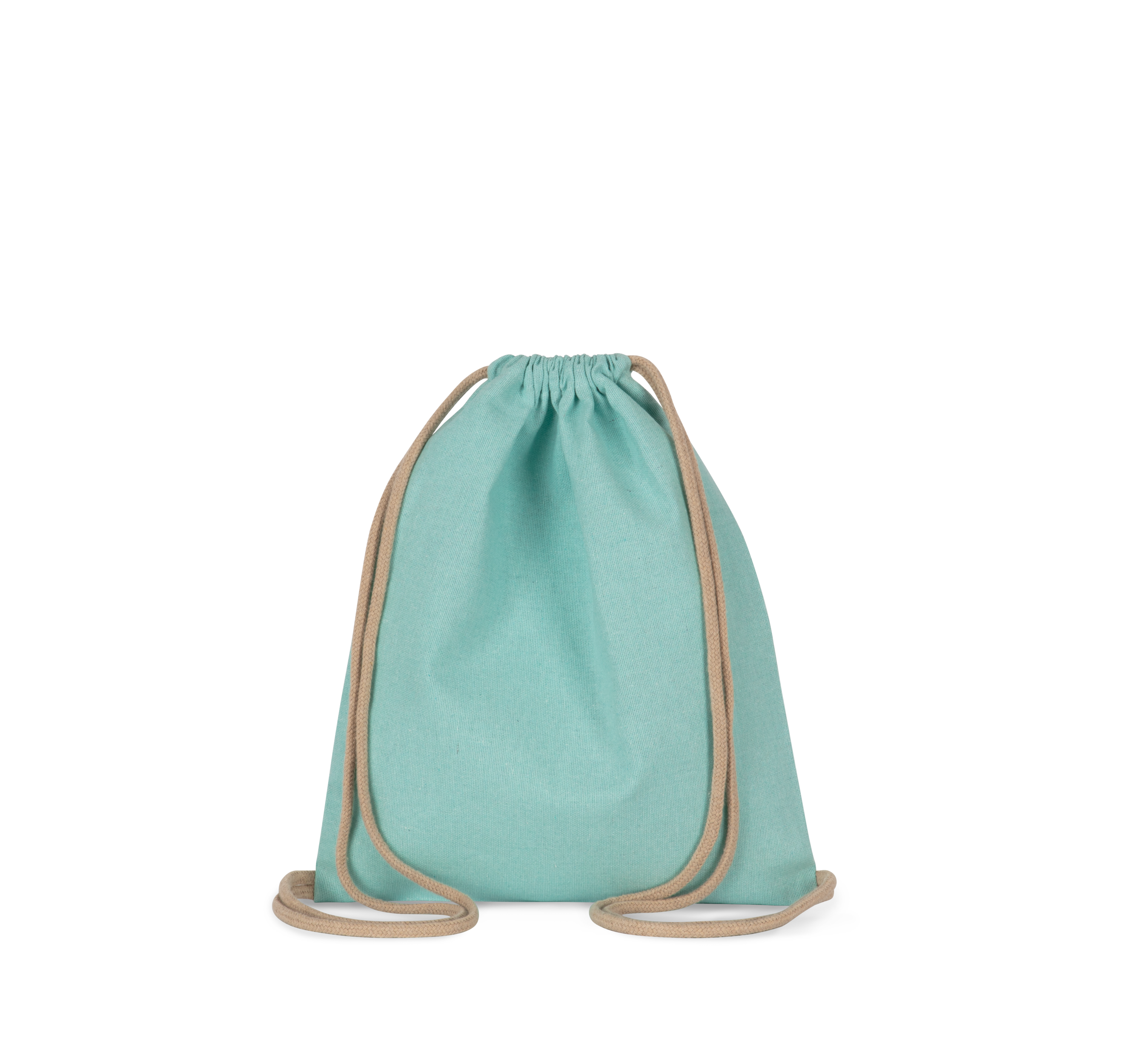 Saco pequeno em material reciclado com cordão de ajuste – Tamanho de criança - Topaz Blue