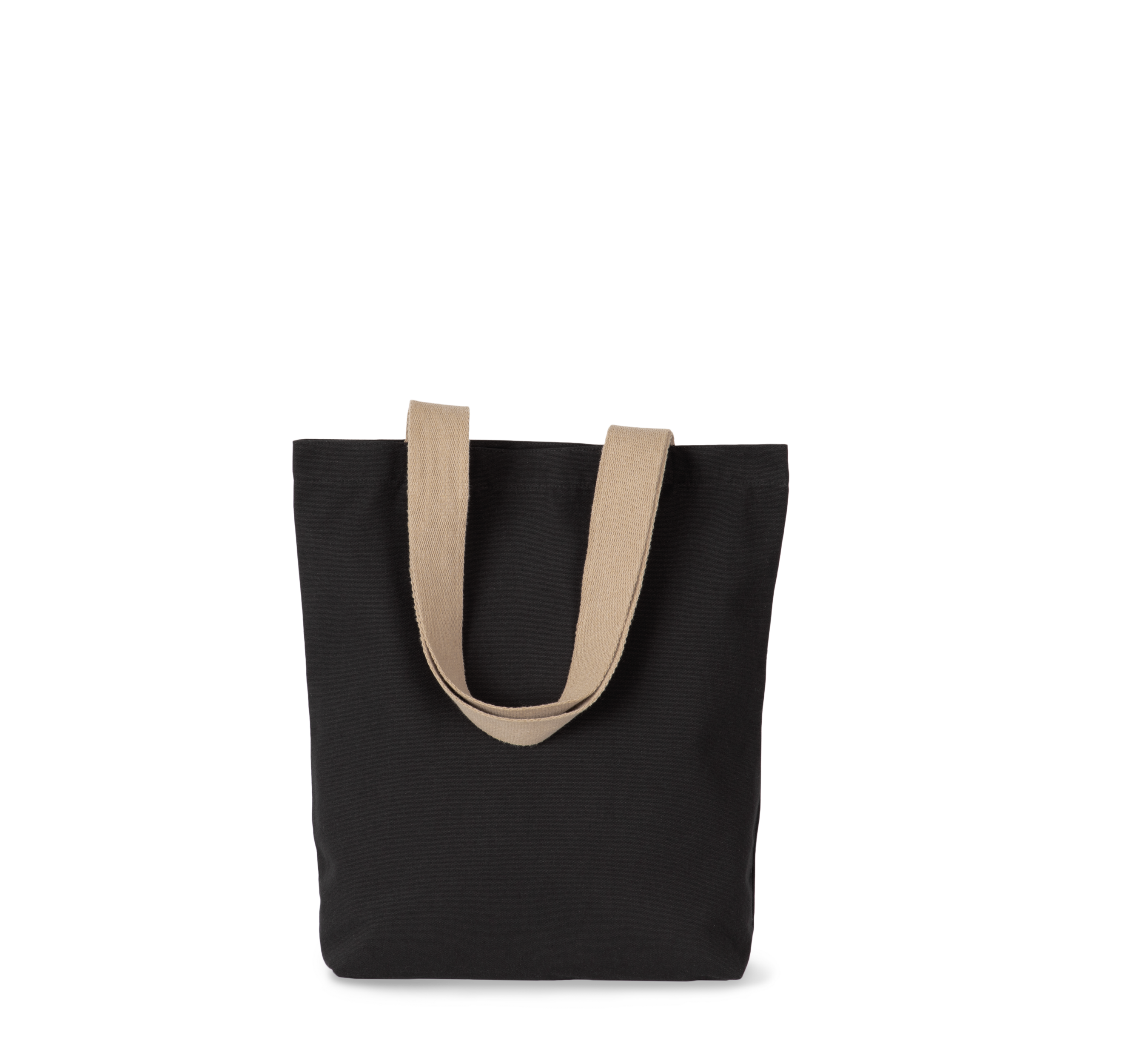 Saco de compras de material reciclado com fundo plano - Black Night / Hemp