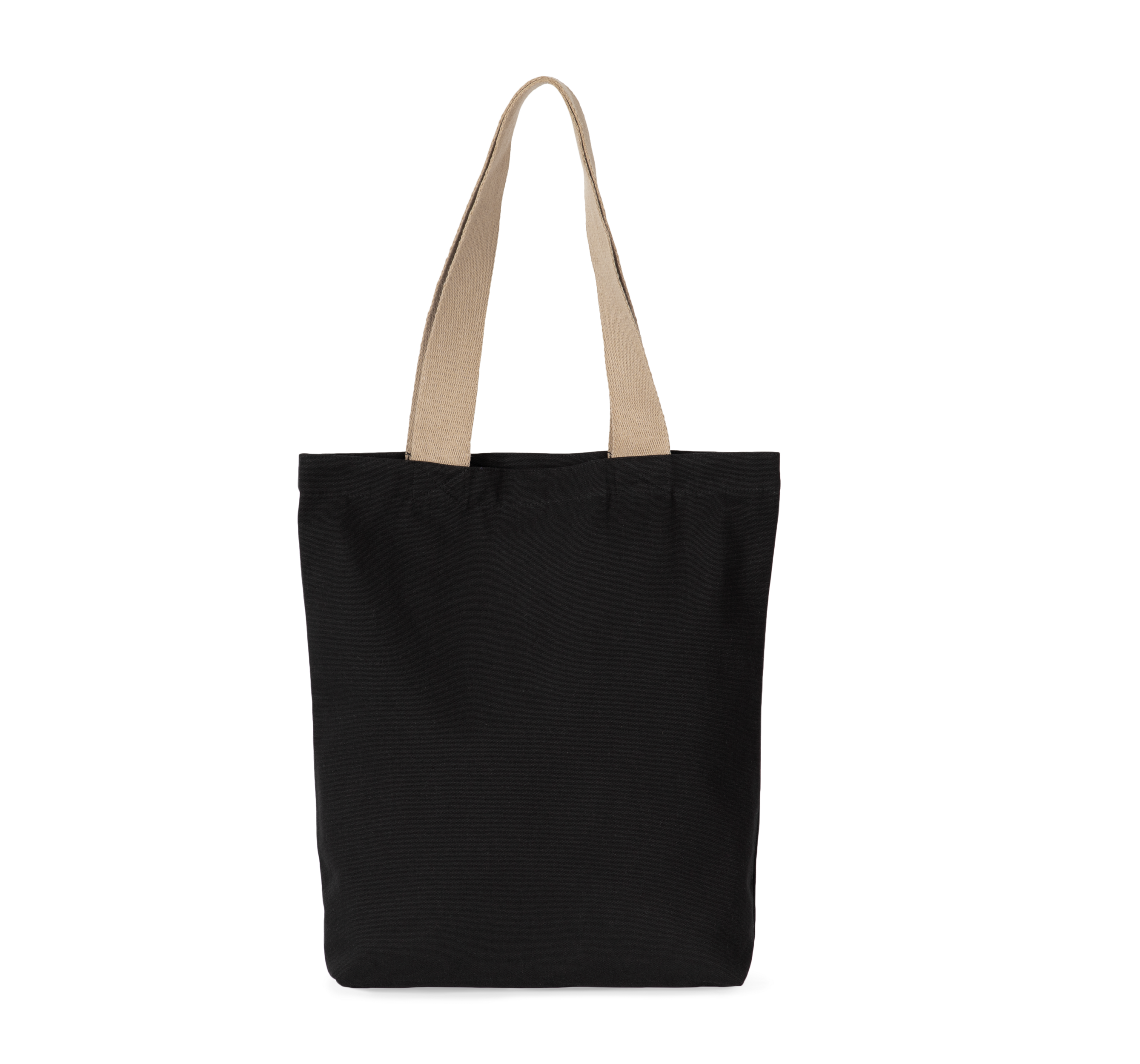 Saco de compras de material reciclado com fundo plano - Black Night / Hemp