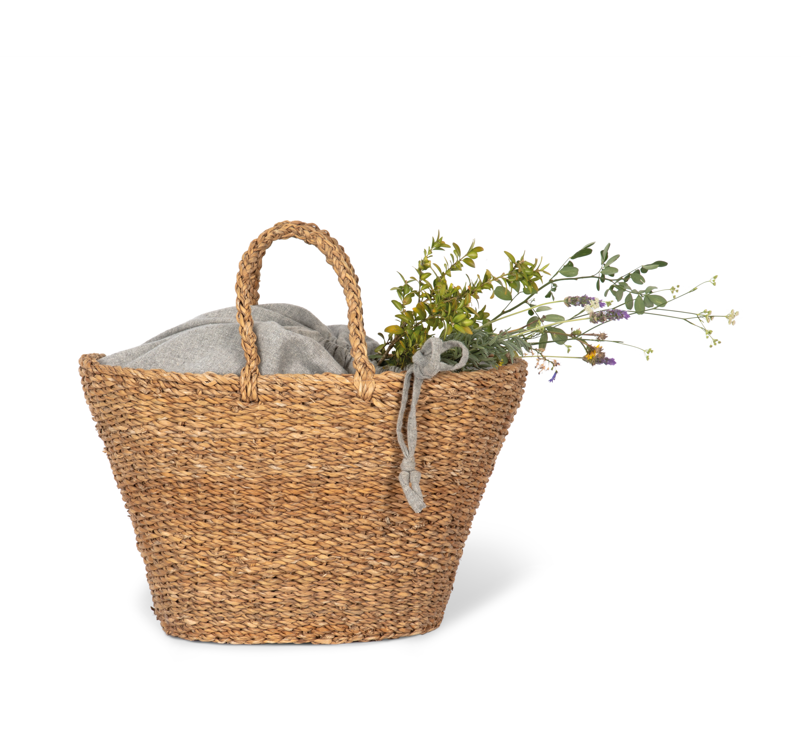 Cesta entrançada à mão - Seagrass