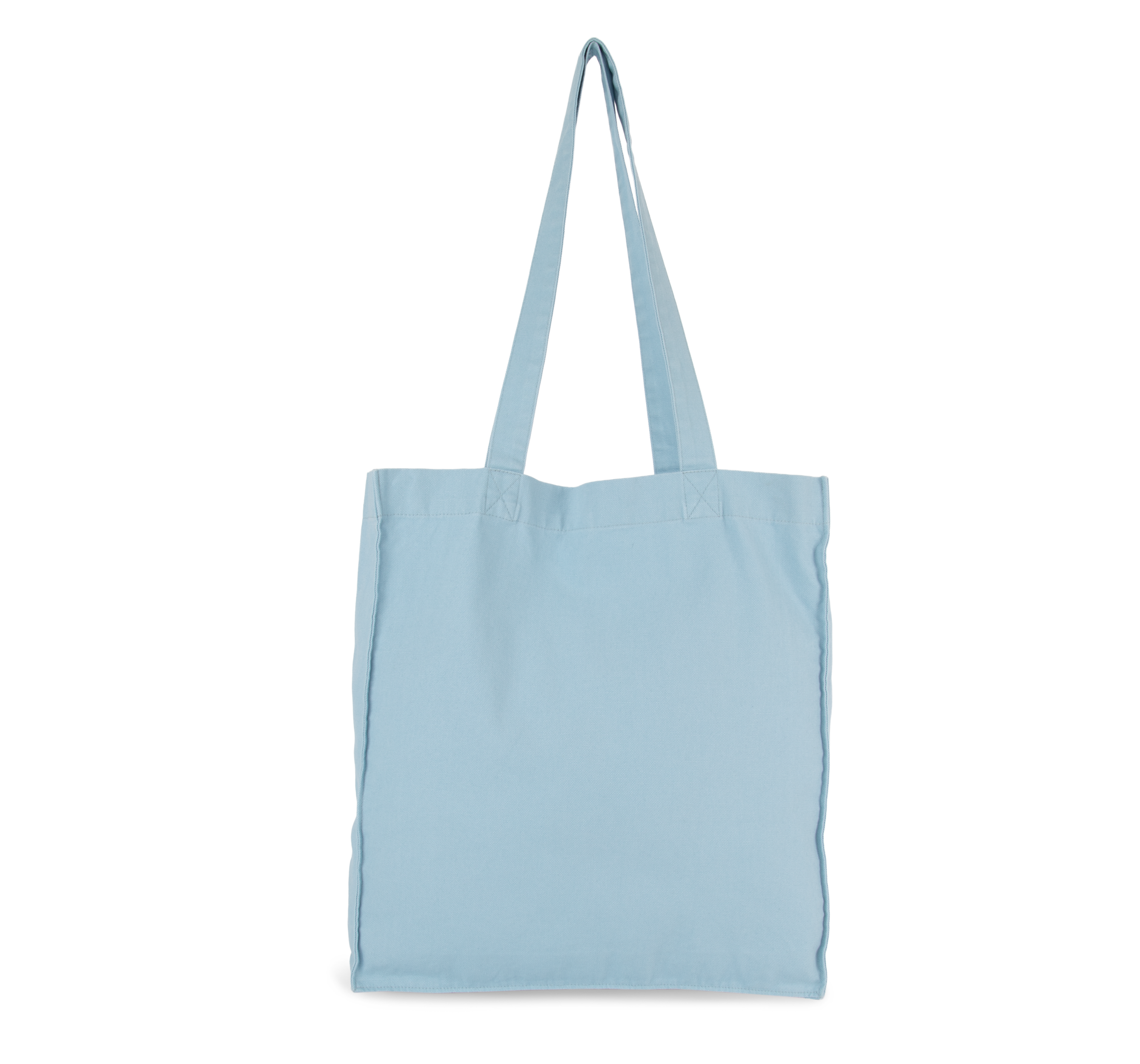 Saco de compras / Tote bag com fundo e fole - Washed Dream Blue
