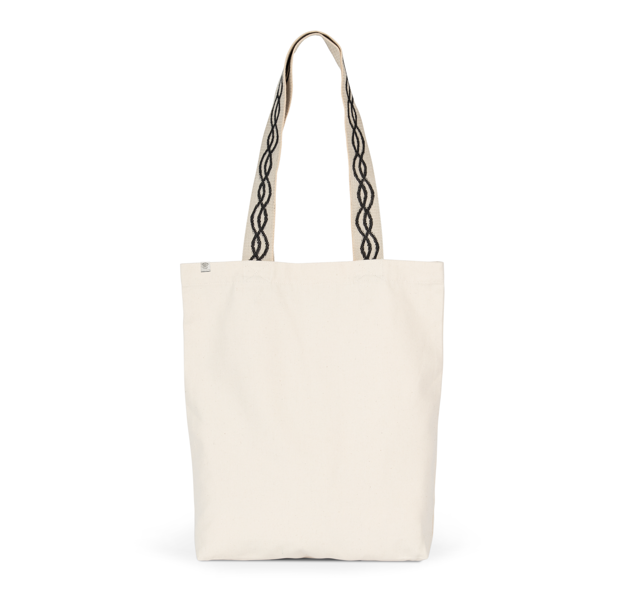 Saco de compras reciclado com fundo plano - Ecume / Curve Black