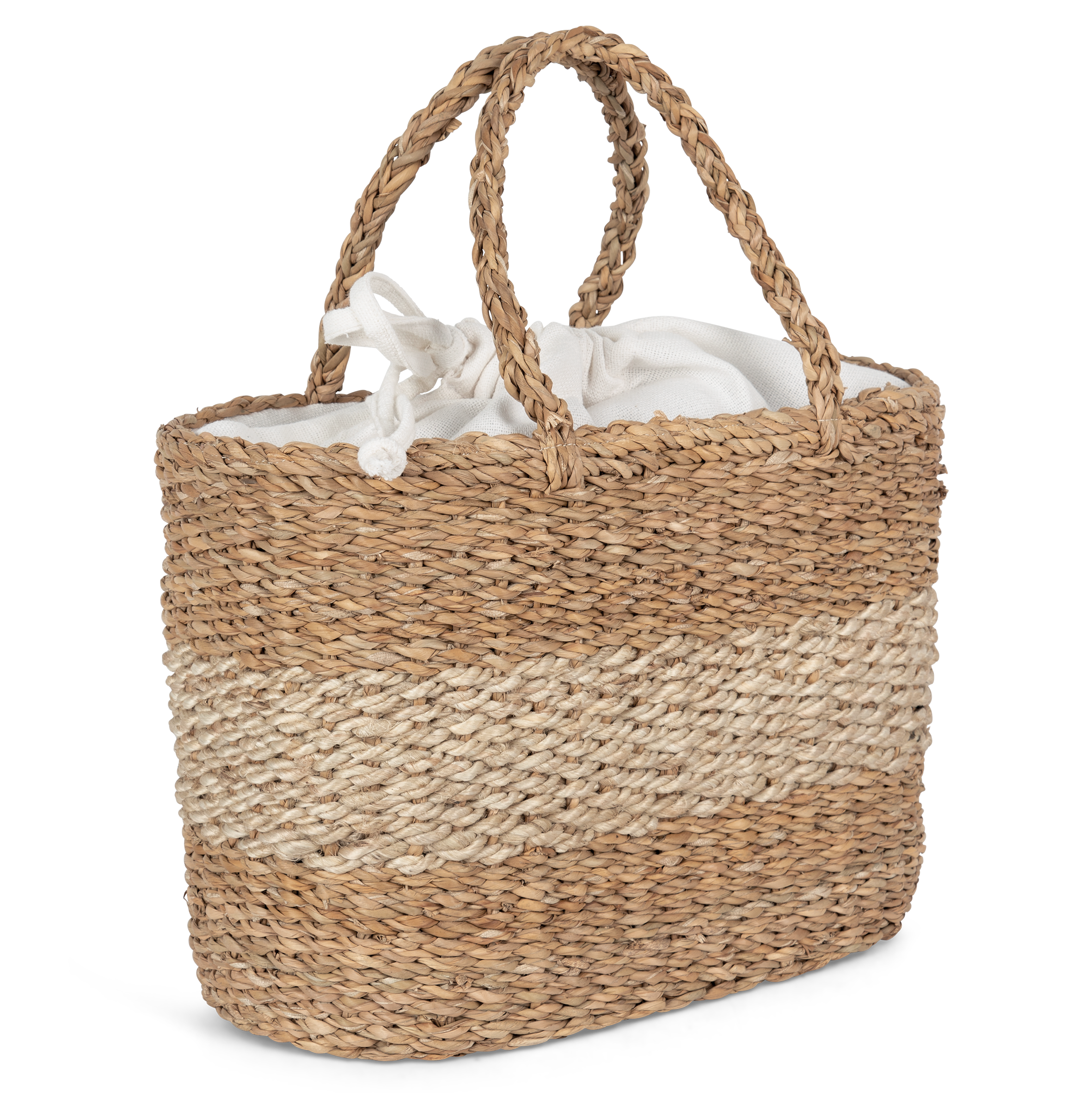 Sac panier en jute et jonc de mer