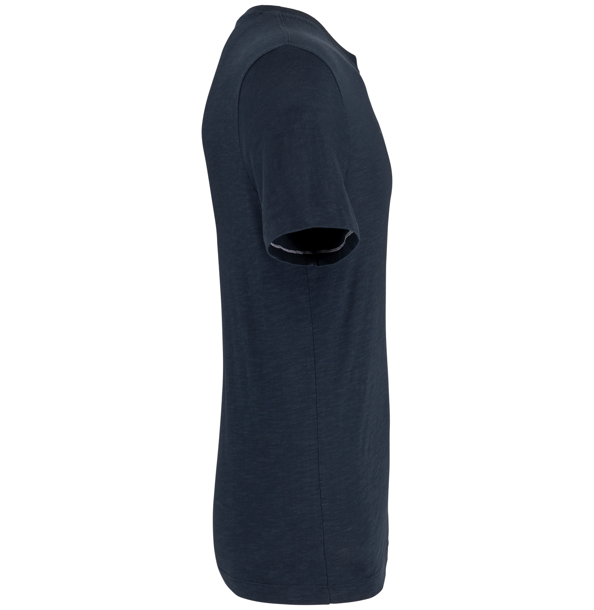 T-shirt slub écoresponsable col rond manches courtes homme