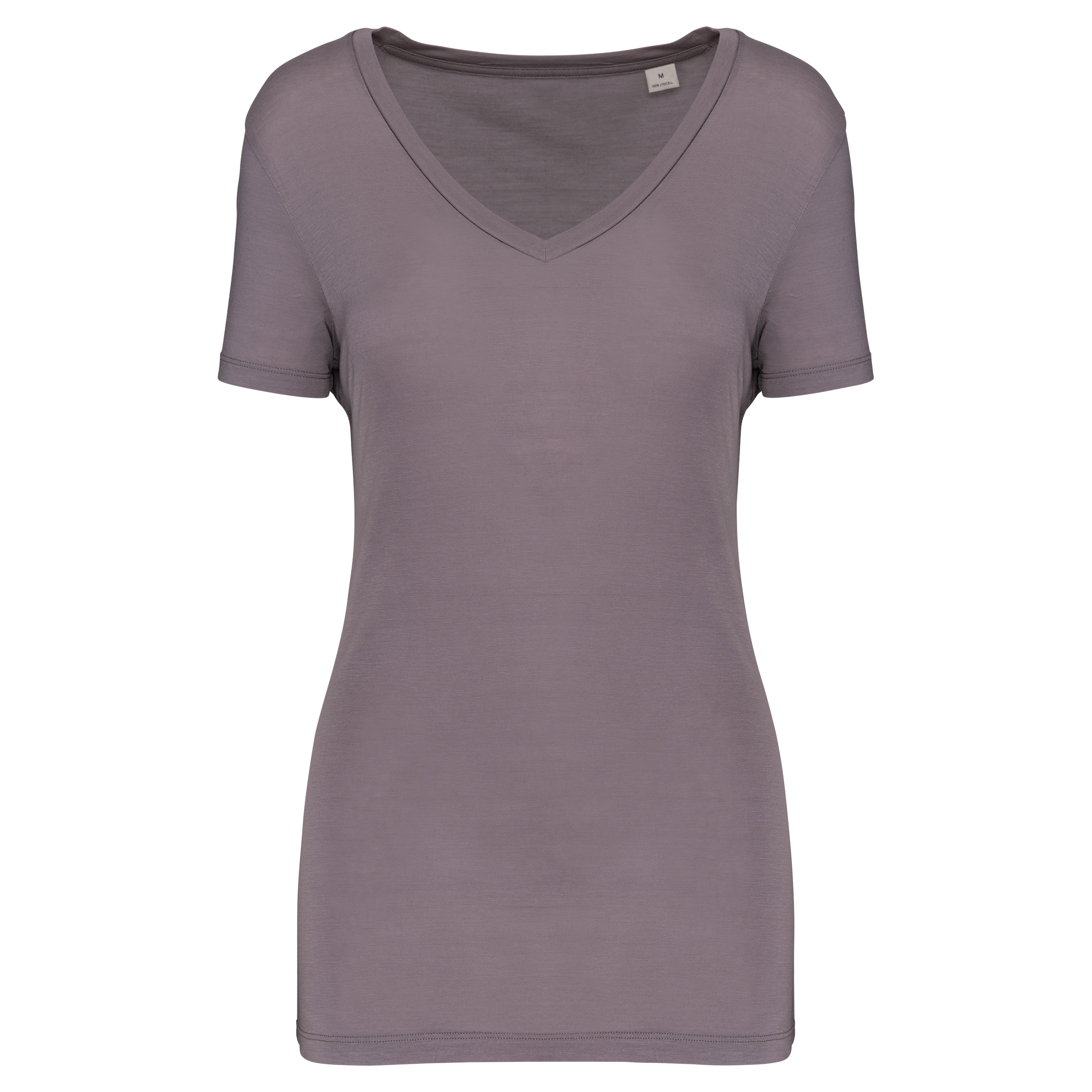 T-shirt Lyocell TENCEL™ col V manches courtes femme