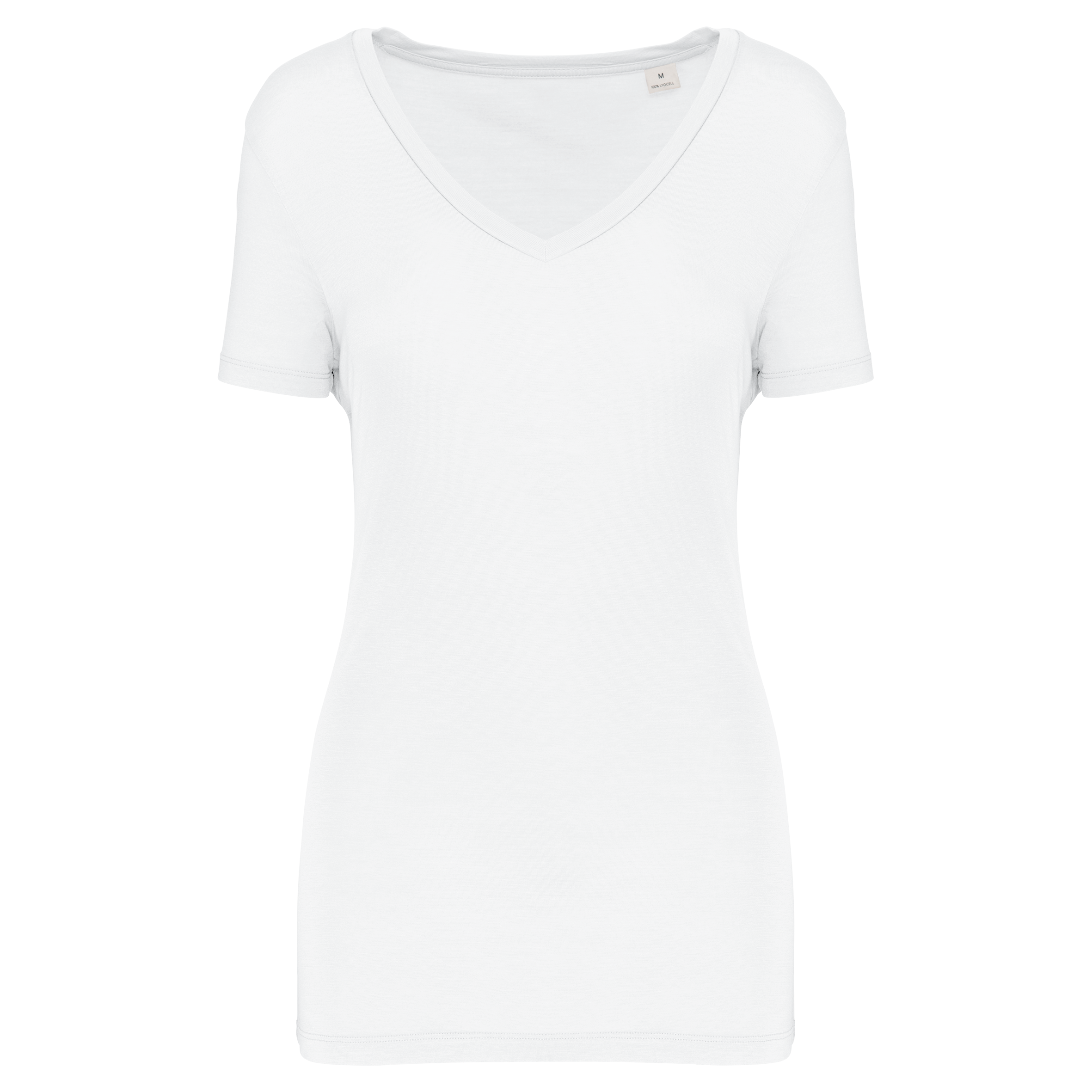T-shirt Lyocell TENCEL™ col V manches courtes femme