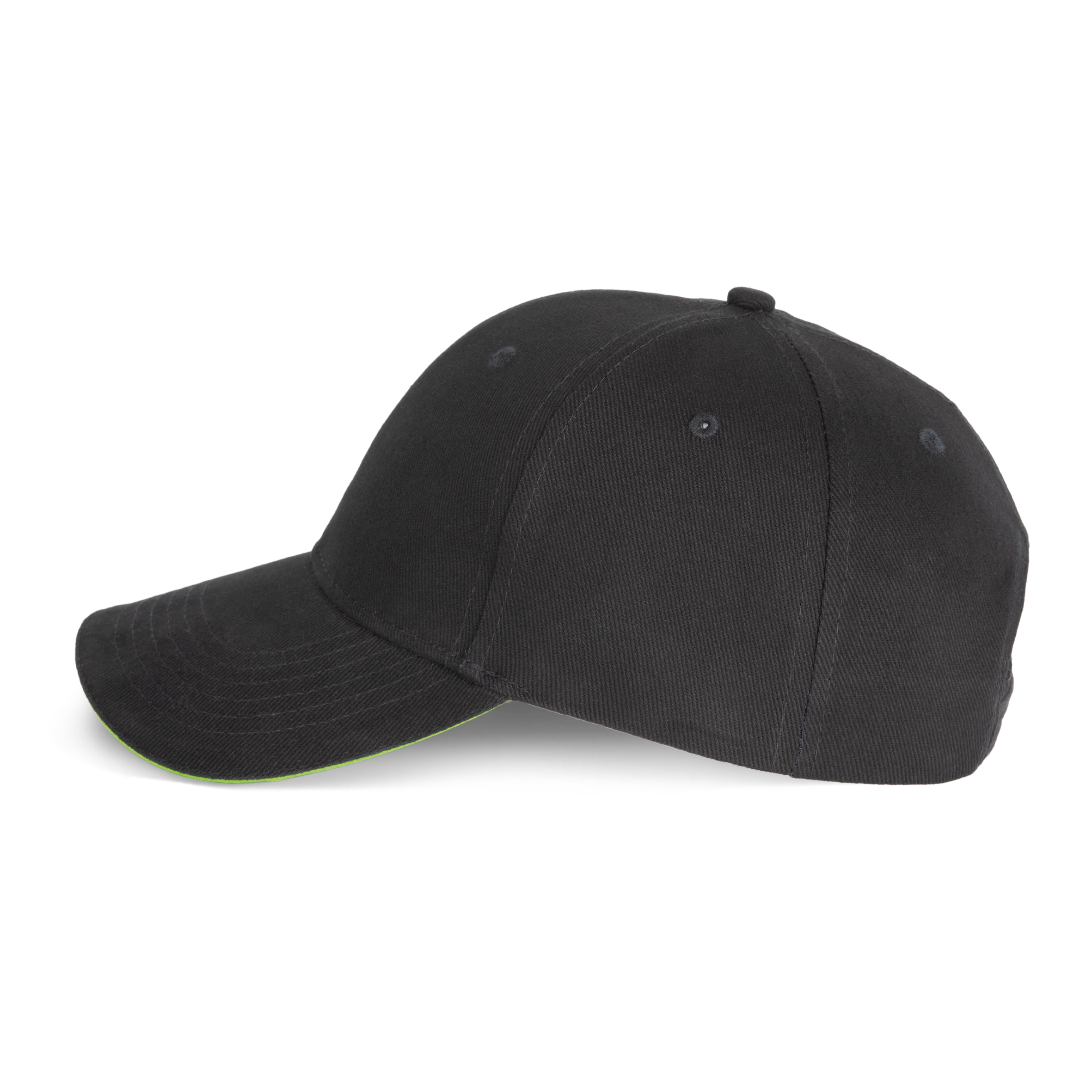 black / lime ORLANDO - Gorra 6 paneles