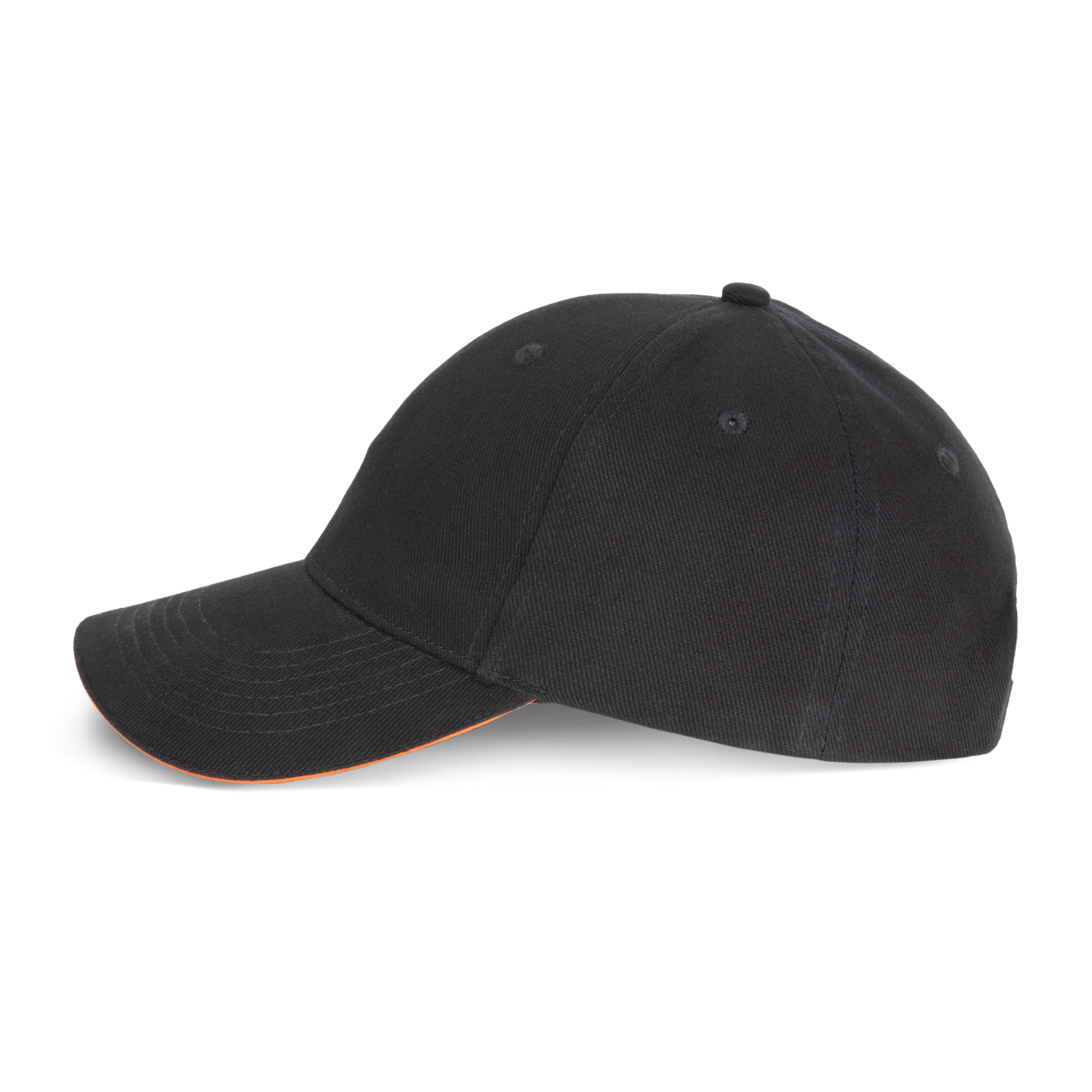 black / orange ORLANDO - Gorra 6 paneles