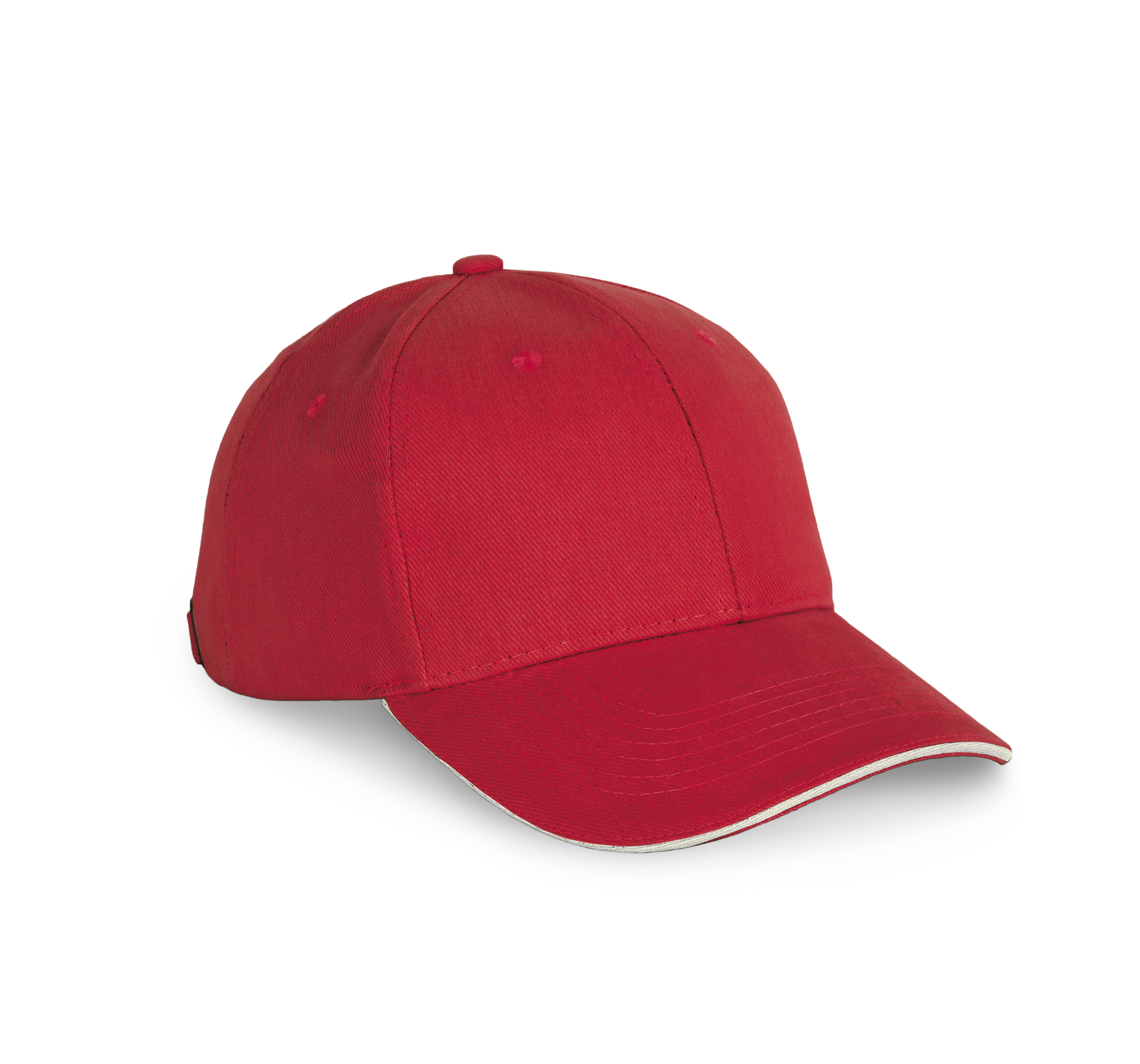 Casquette en coton biologique à sandwich contrasté – 6 panneaux - Image 17