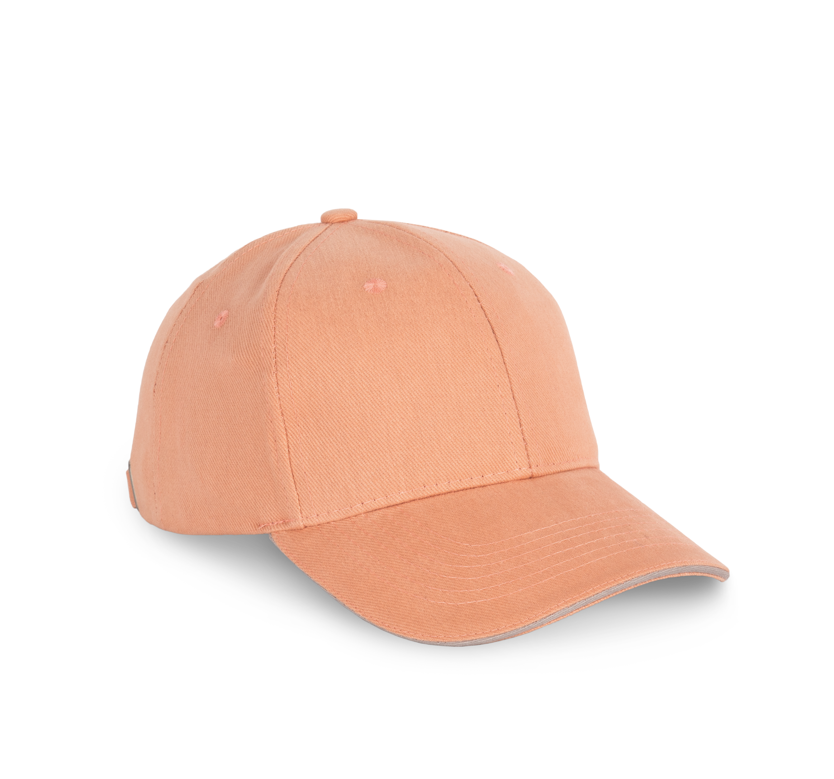 Casquette en coton biologique à sandwich contrasté – 6 panneaux - Image 24