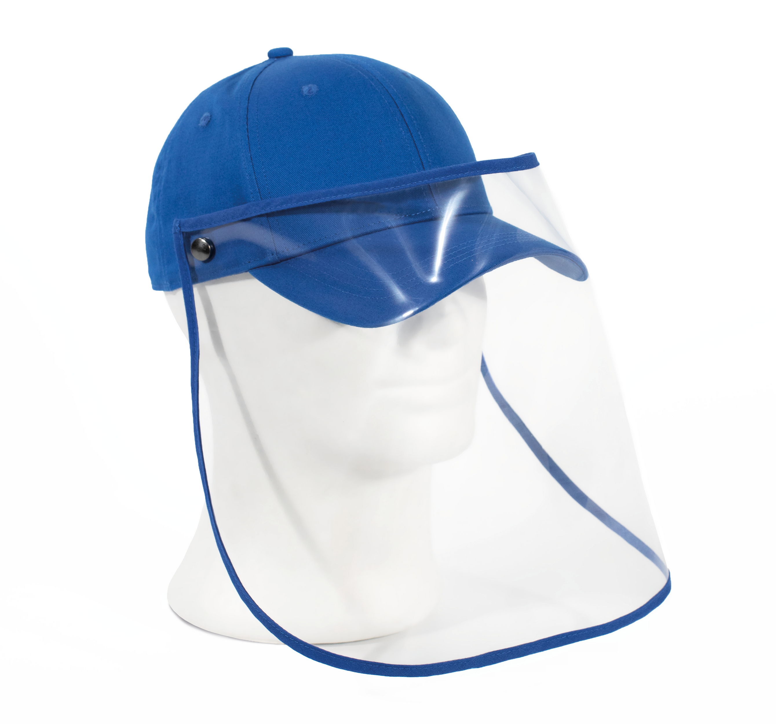 Casquette avec écran transparent